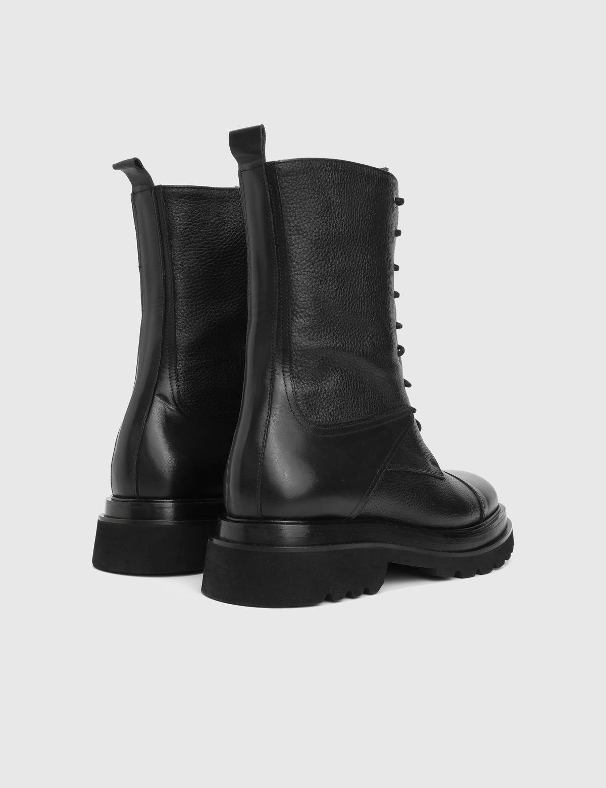 Elor Black Leather Men's Boot