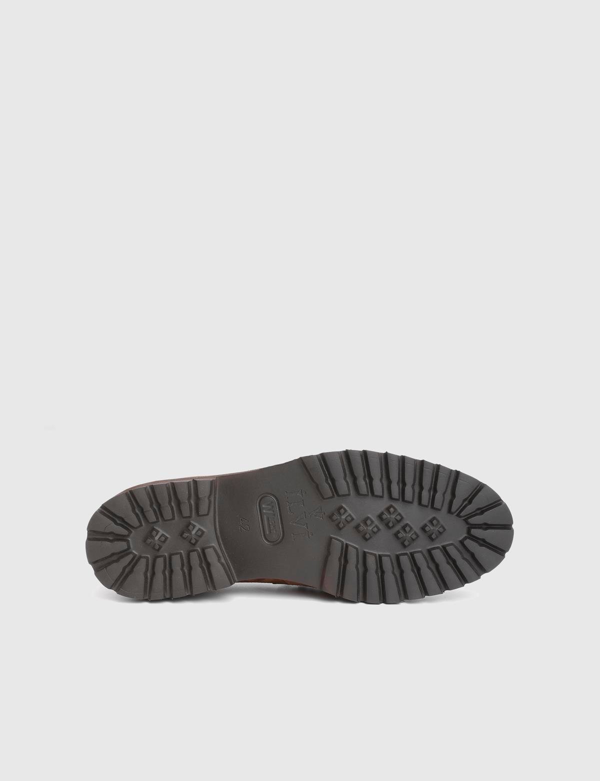 Erjon Saddle Brown Suede Leather Men's Loafer