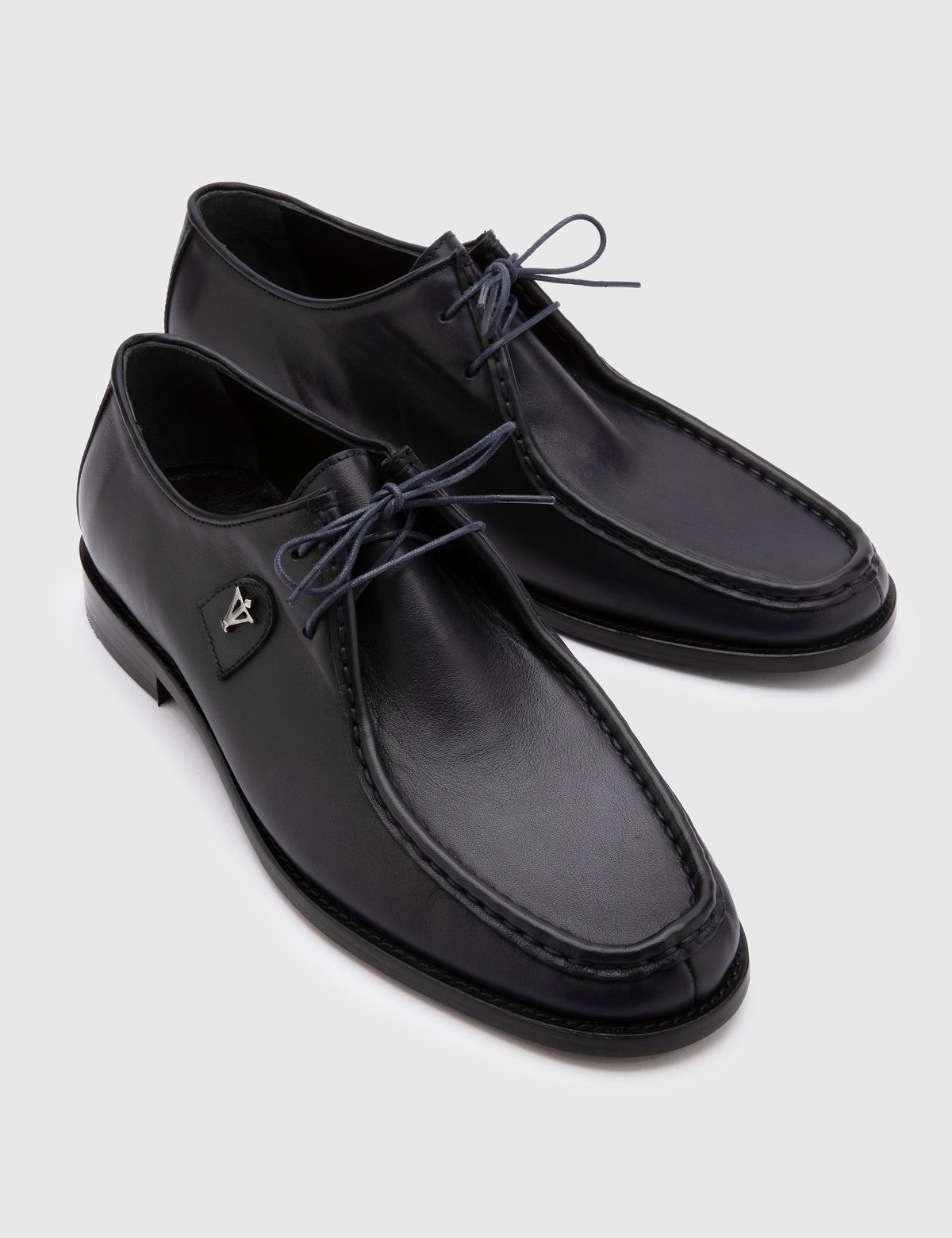 Espoo Navy Blue Leather Men's Oxford
