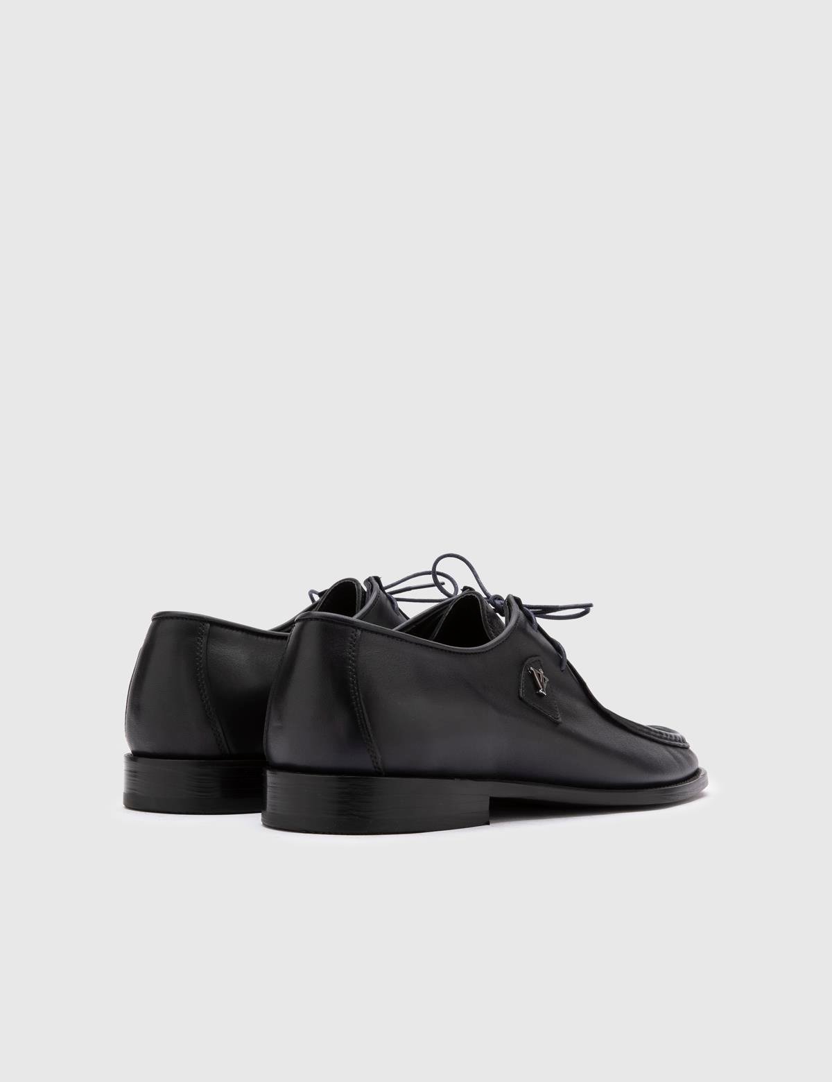 Espoo Navy Blue Leather Men's Oxford