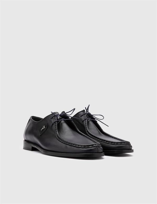 Espoo Navy Blue Leather Men's Oxford