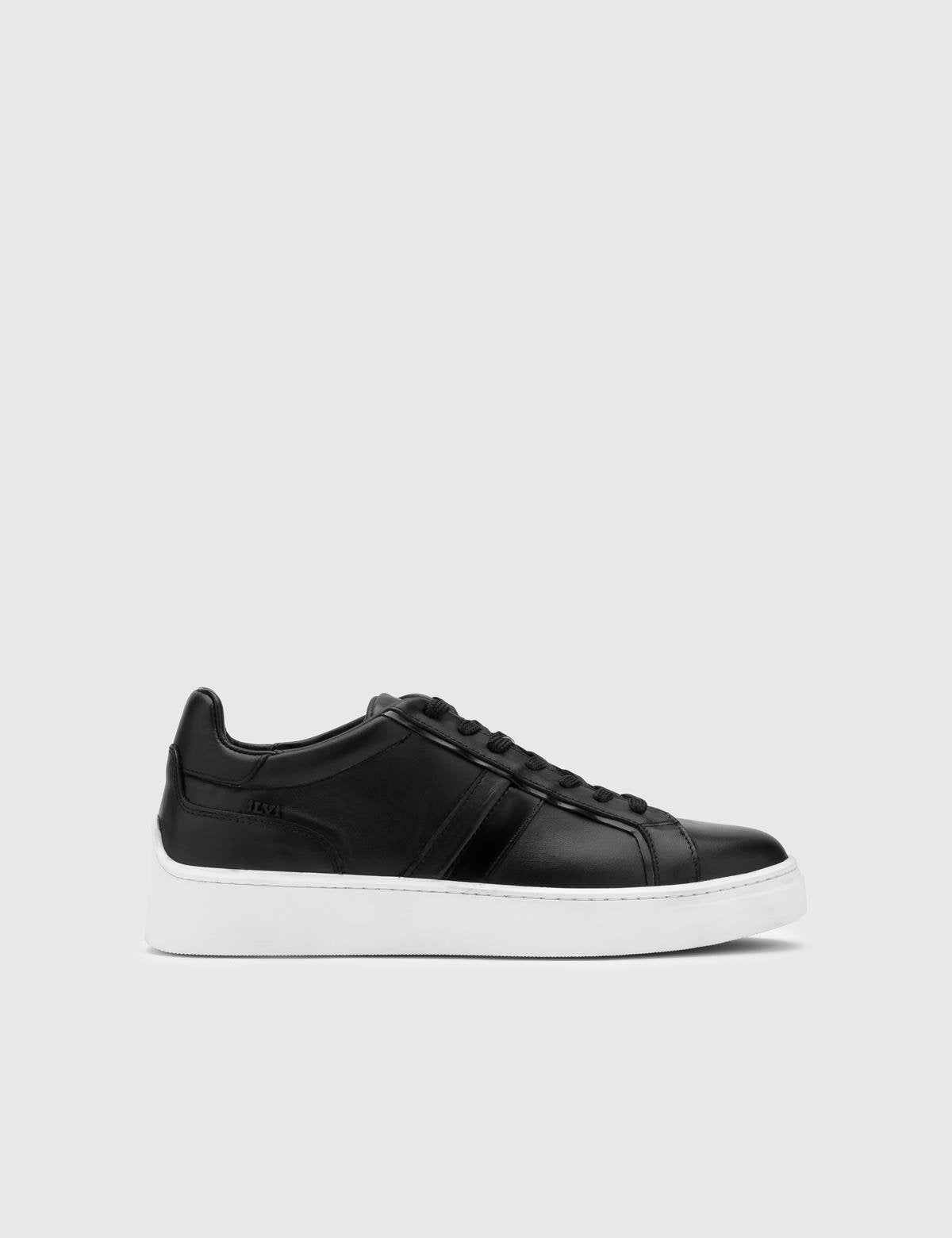 Ezri Herren-Sneaker aus schwarzem Leder