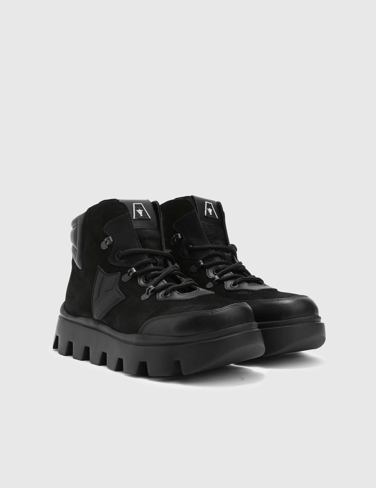 Facundo Black Nubuck Leather Men's Boot