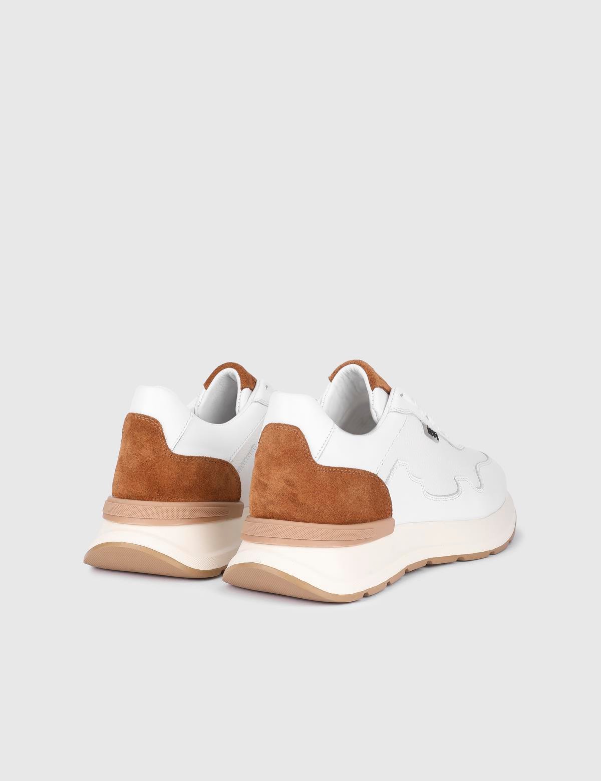 Faes White Leather Men's Sneaker