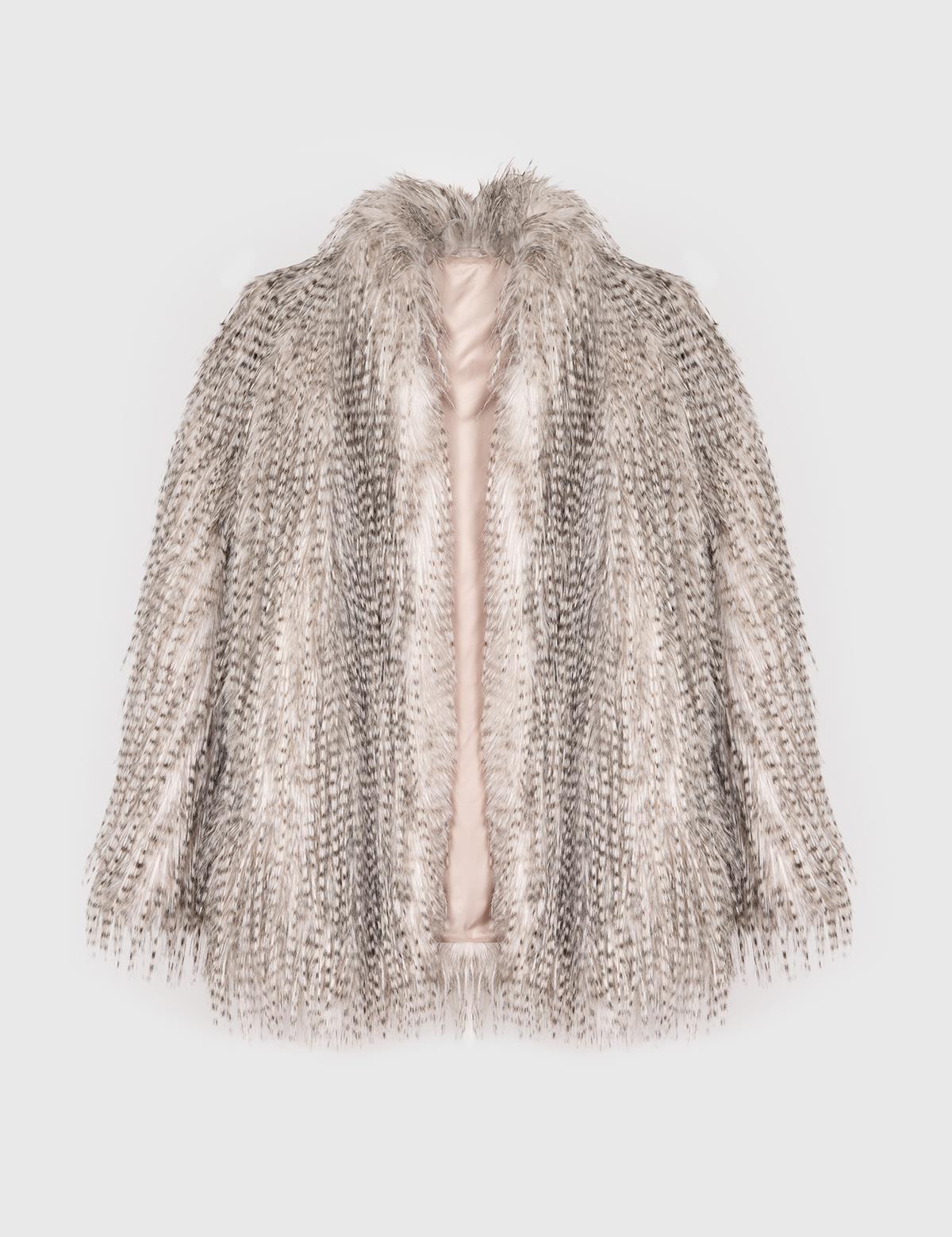 Fear Beige Women's Fur Coat