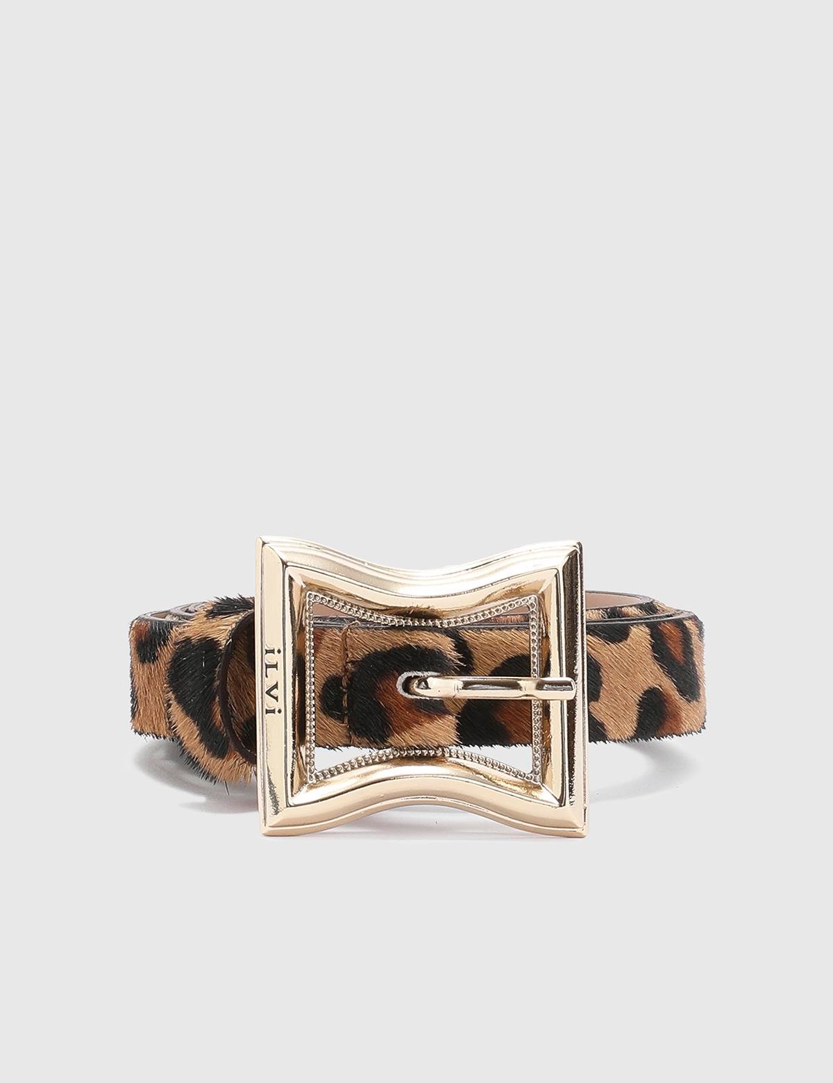 Fidelya Leopard Leather Women's Belt