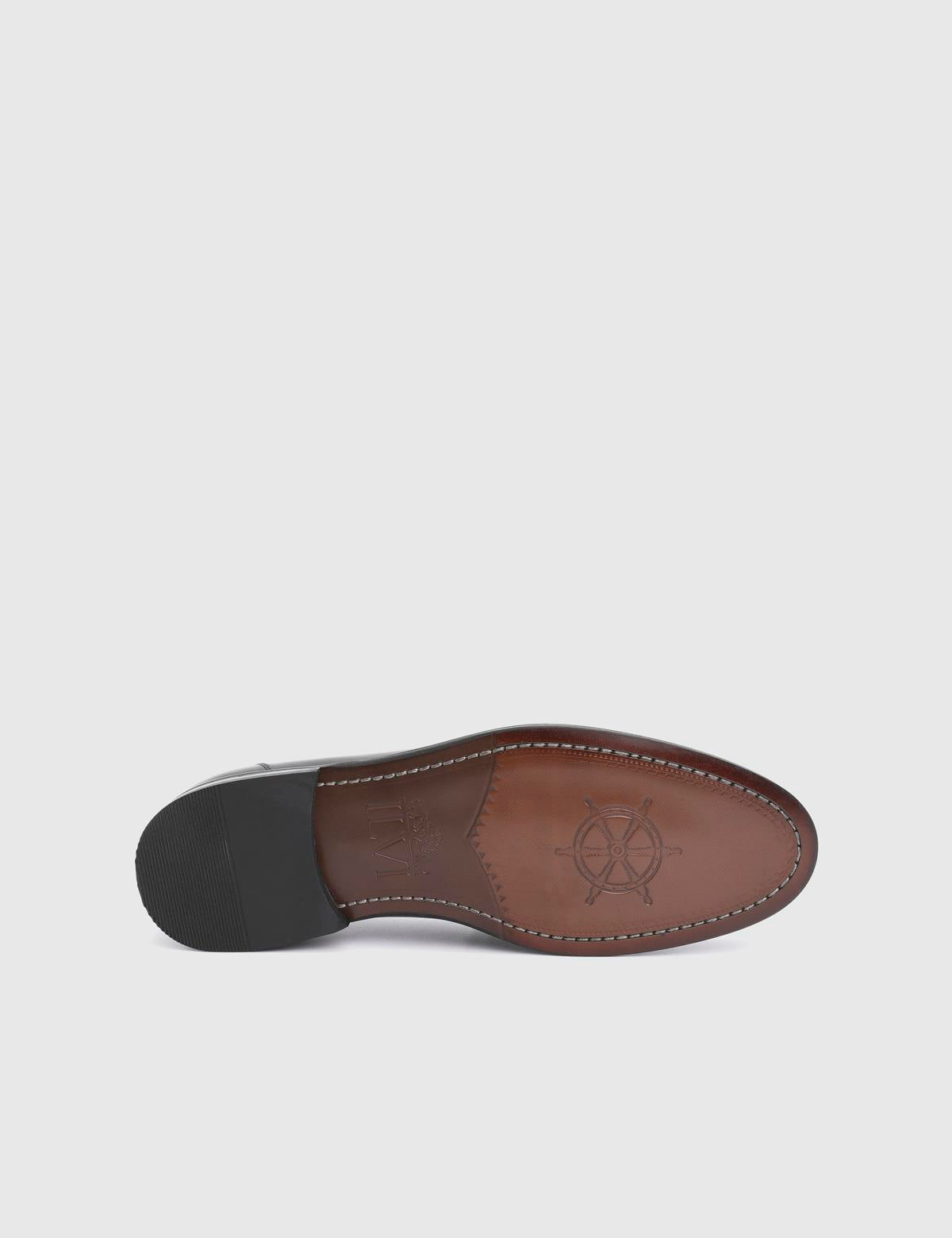 Filip Navy Blue Florentic Leather Men's Classic Shoe