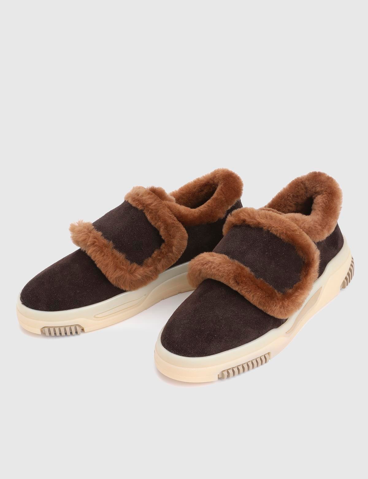 Fitz Brown Suede Leather Women's Loafer