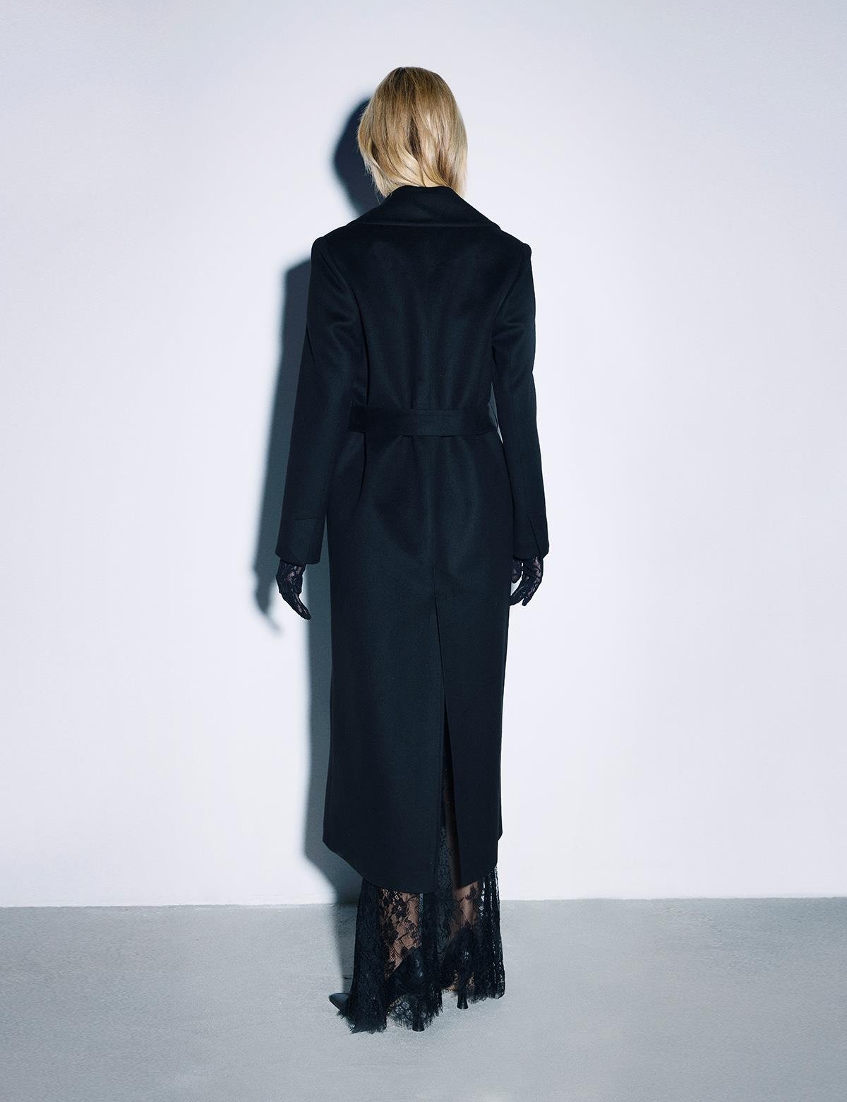 Gaia Black Women's Cashmere Coat