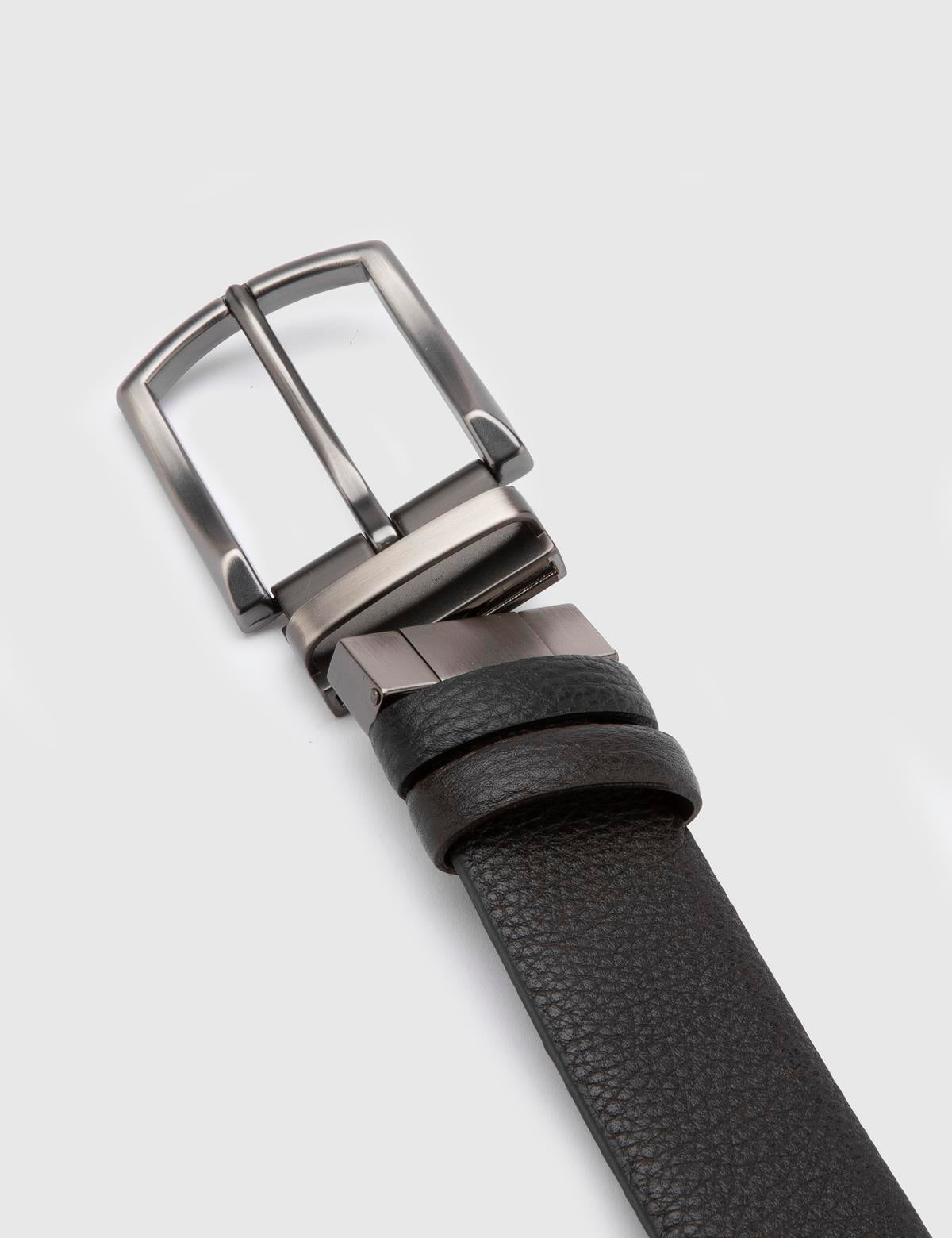 Galloway Schwarz-Braun Floater Leder Herrengürtel