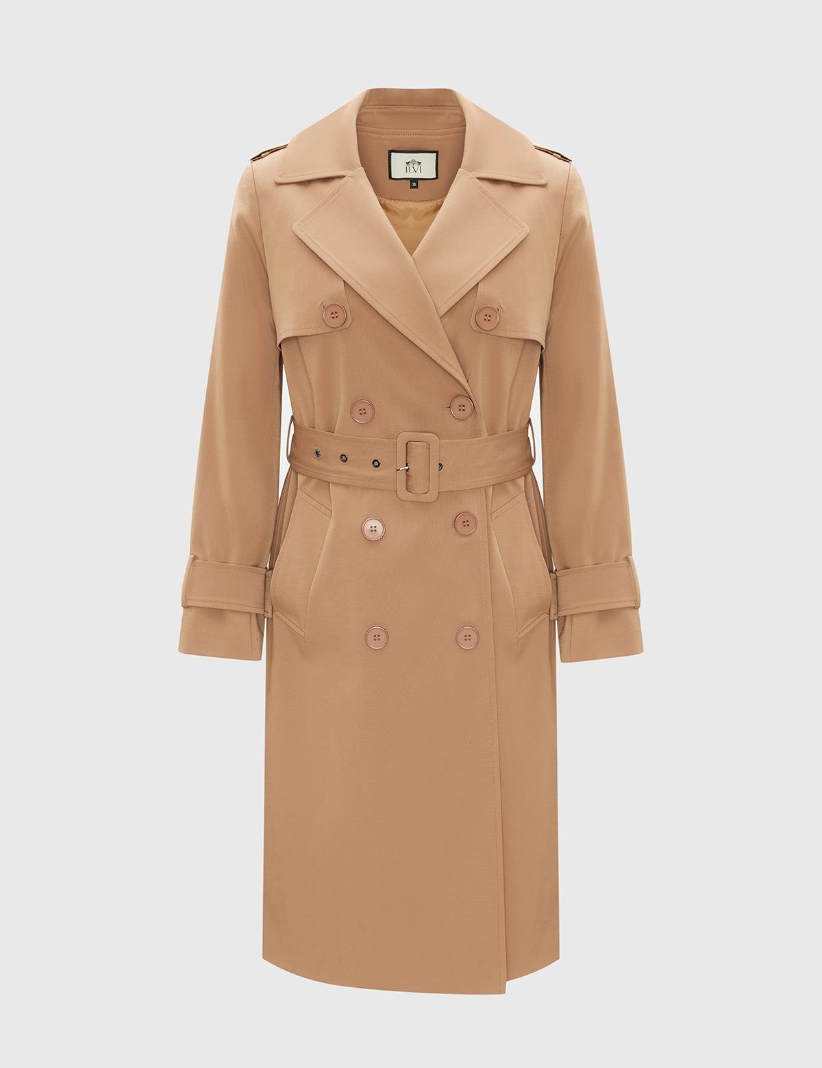 Garter Camel Women's Trench Coat