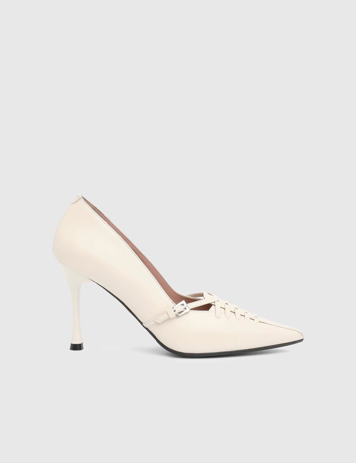 Geny Cream Leather Women's Pump