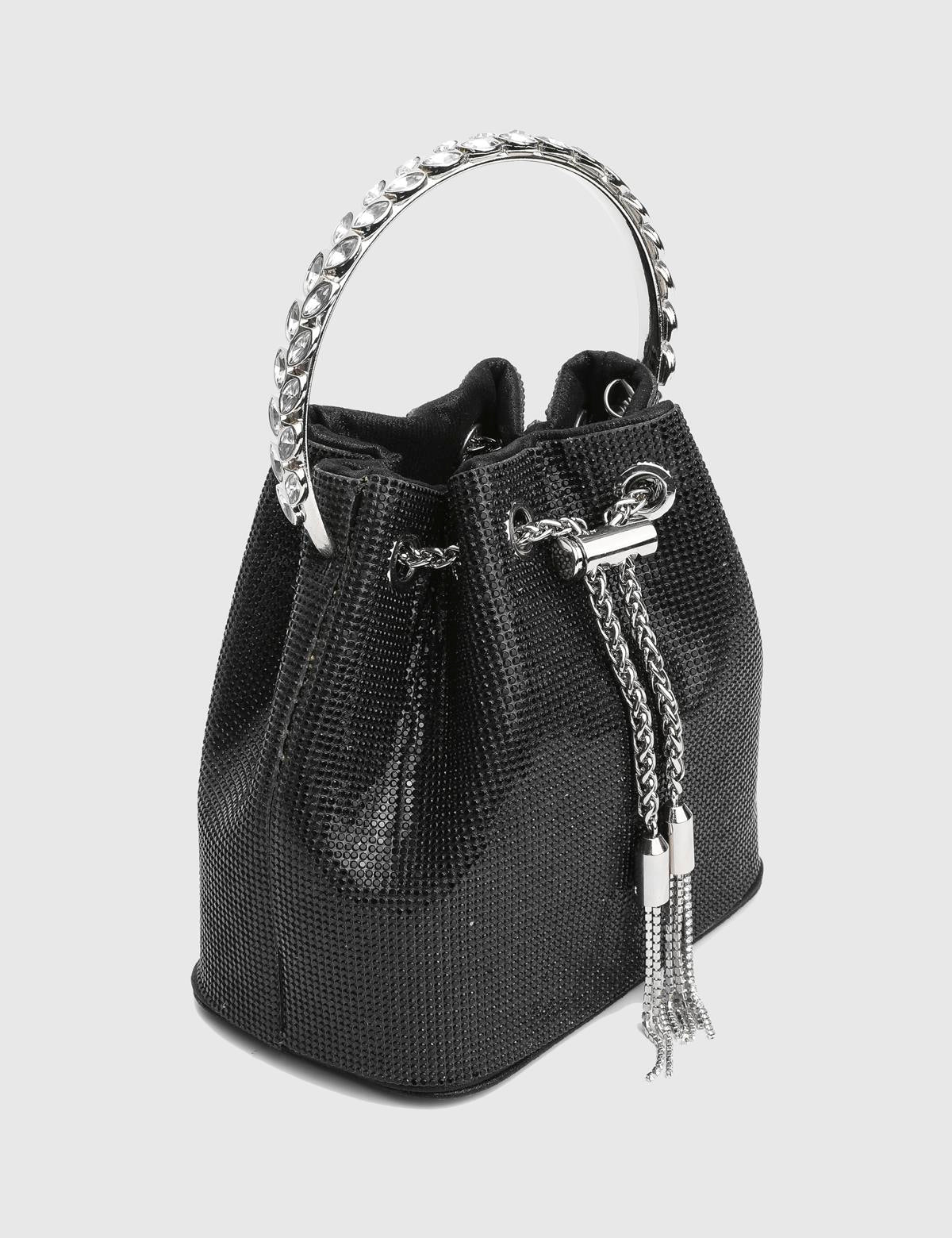 Gores Black Women's Handbag with Stones