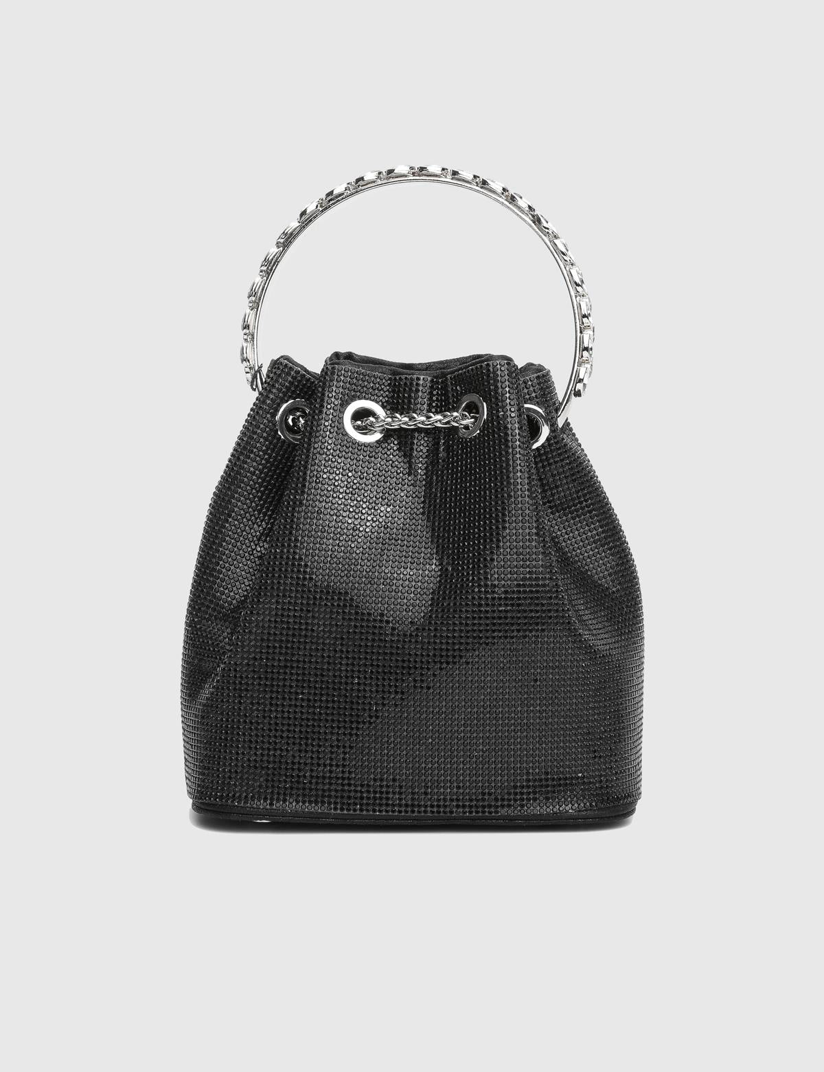 Gores Black Women's Handbag with Stones