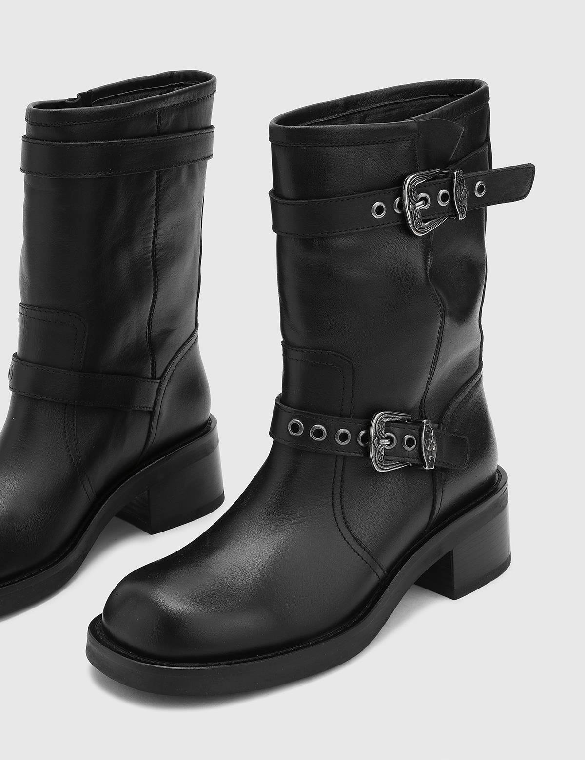 Grazia Black Leather Women's Boot