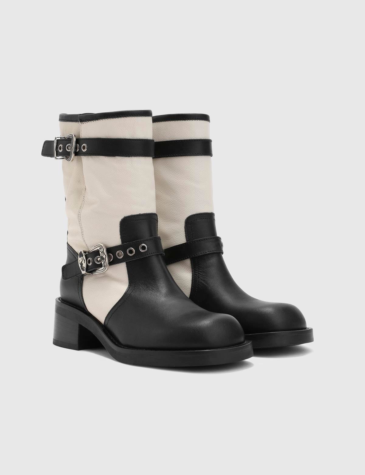 Grazia Beige Leather Women's Boot