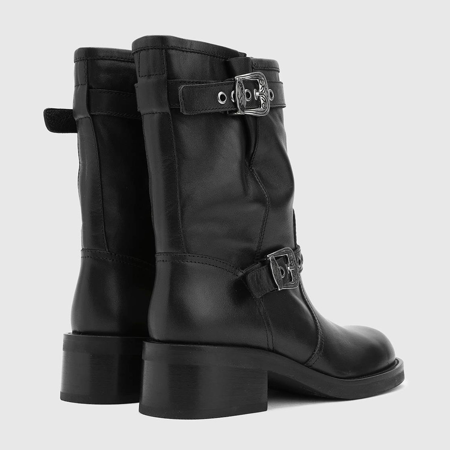 Grazia Damenstiefel aus schwarzem Leder