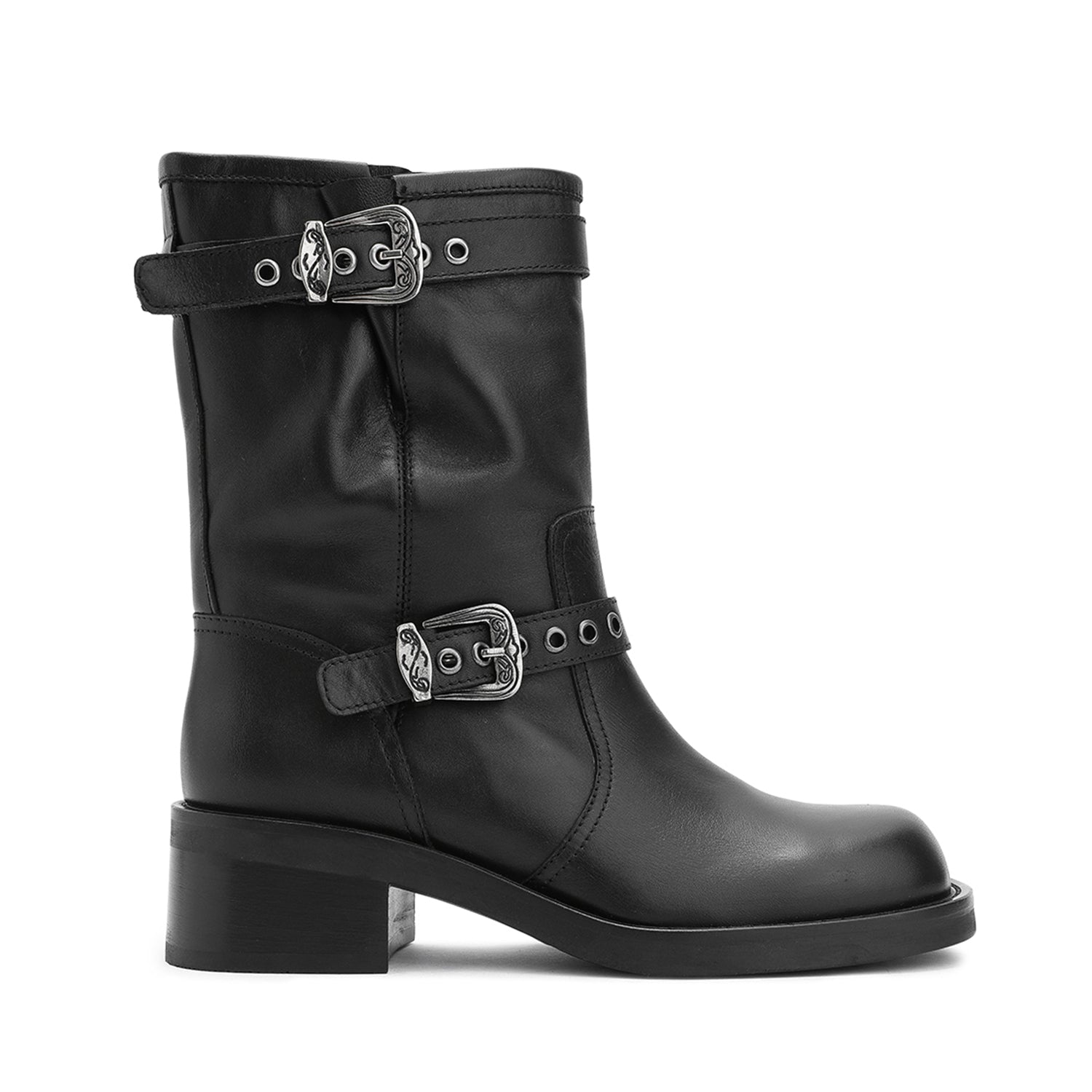 Grazia Damenstiefel aus schwarzem Leder