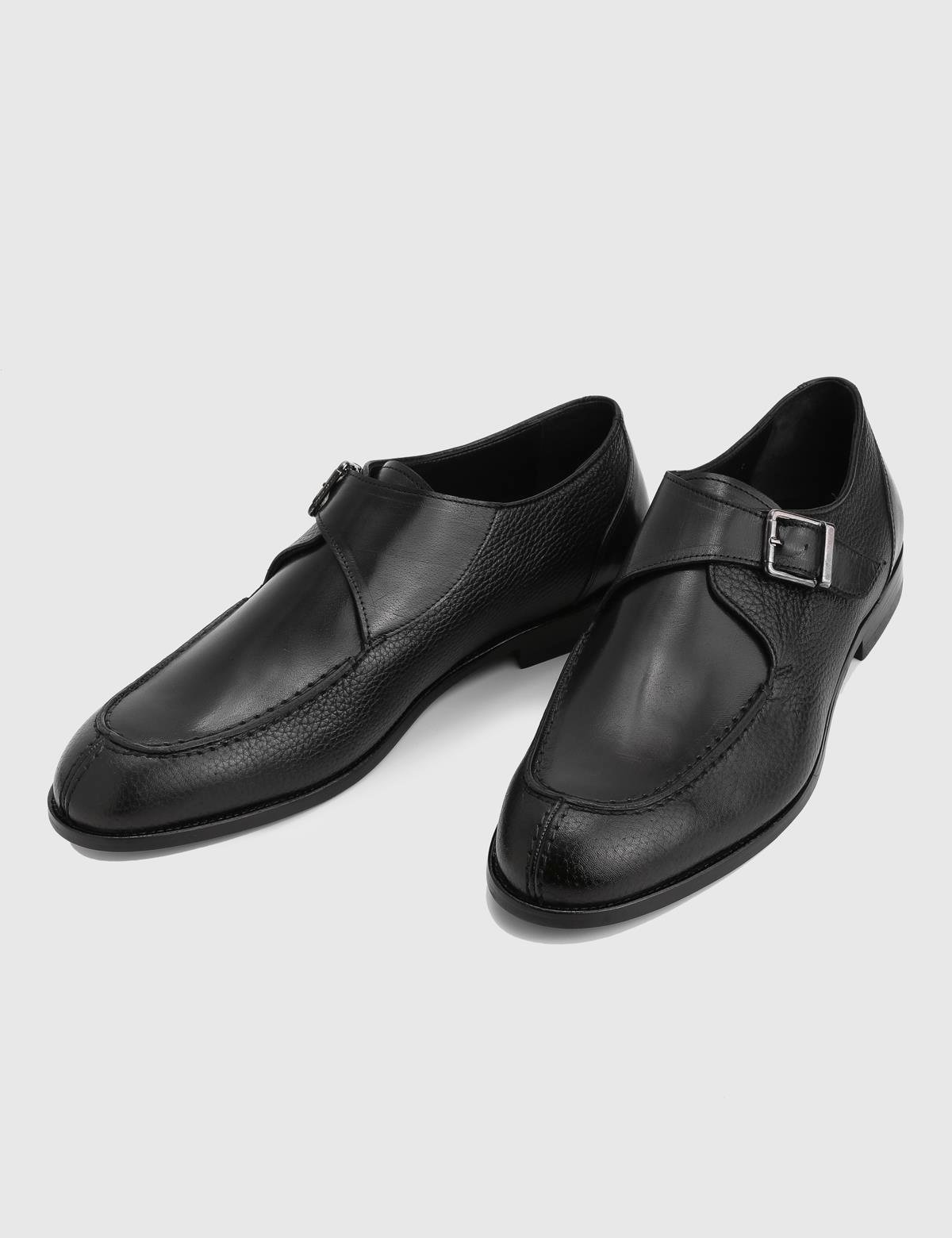 Groh Black Floater Buffalo Leather Men's Loafer