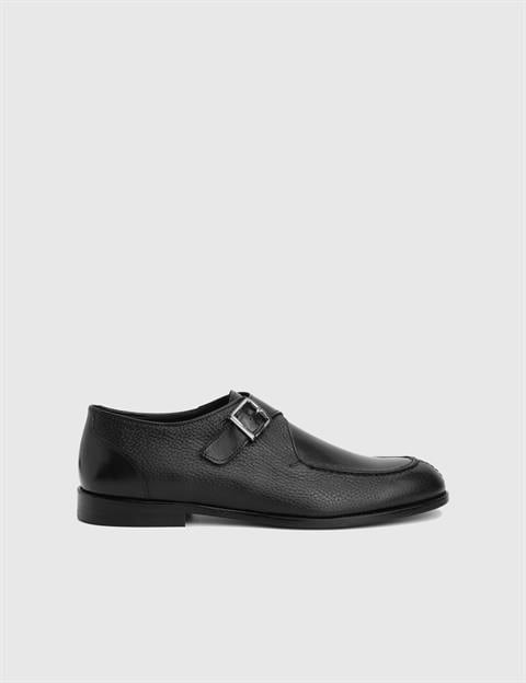 Groh Black Floater Buffalo Leather Men's Loafer