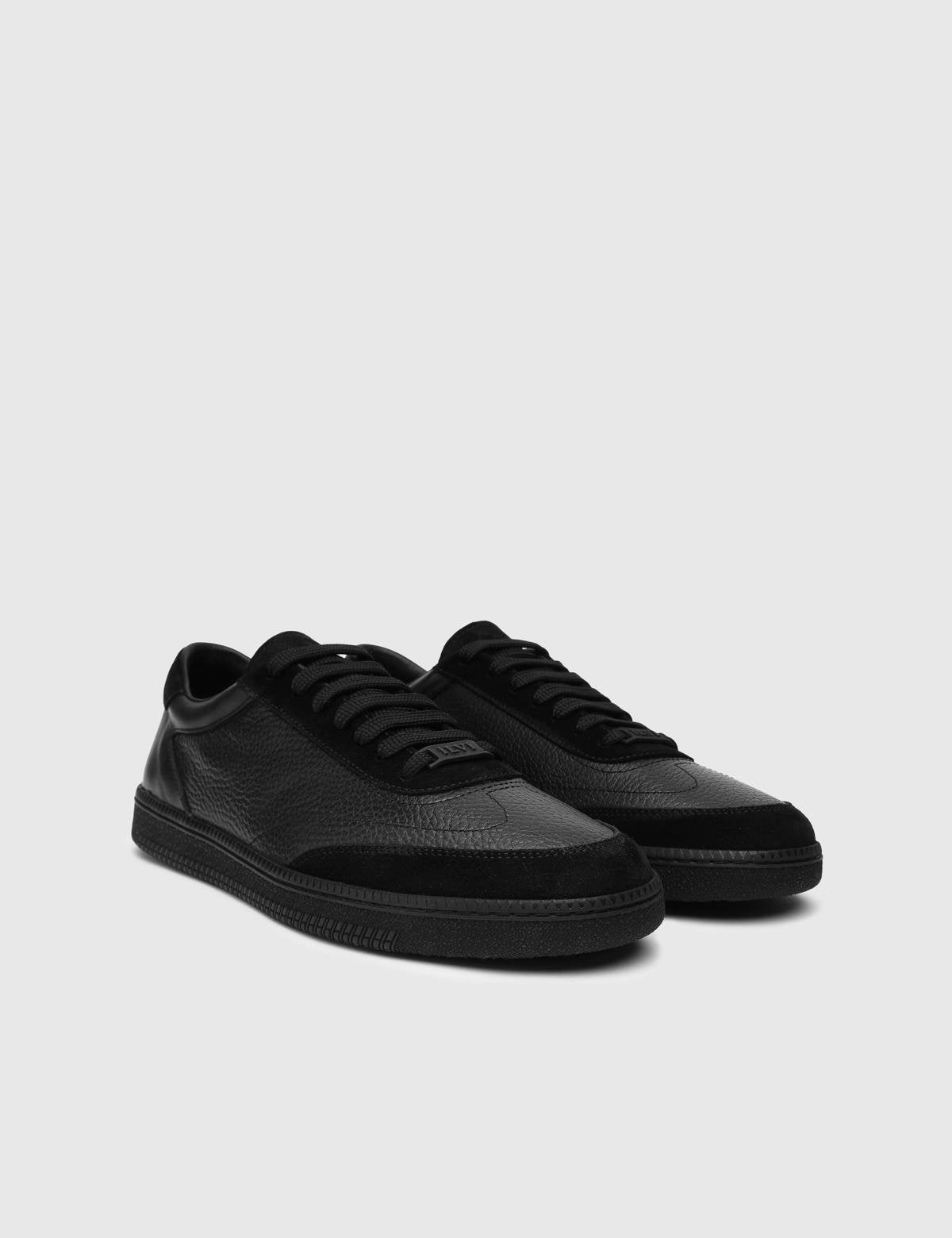 Guehi Black Suede Leather Men's Sneaker