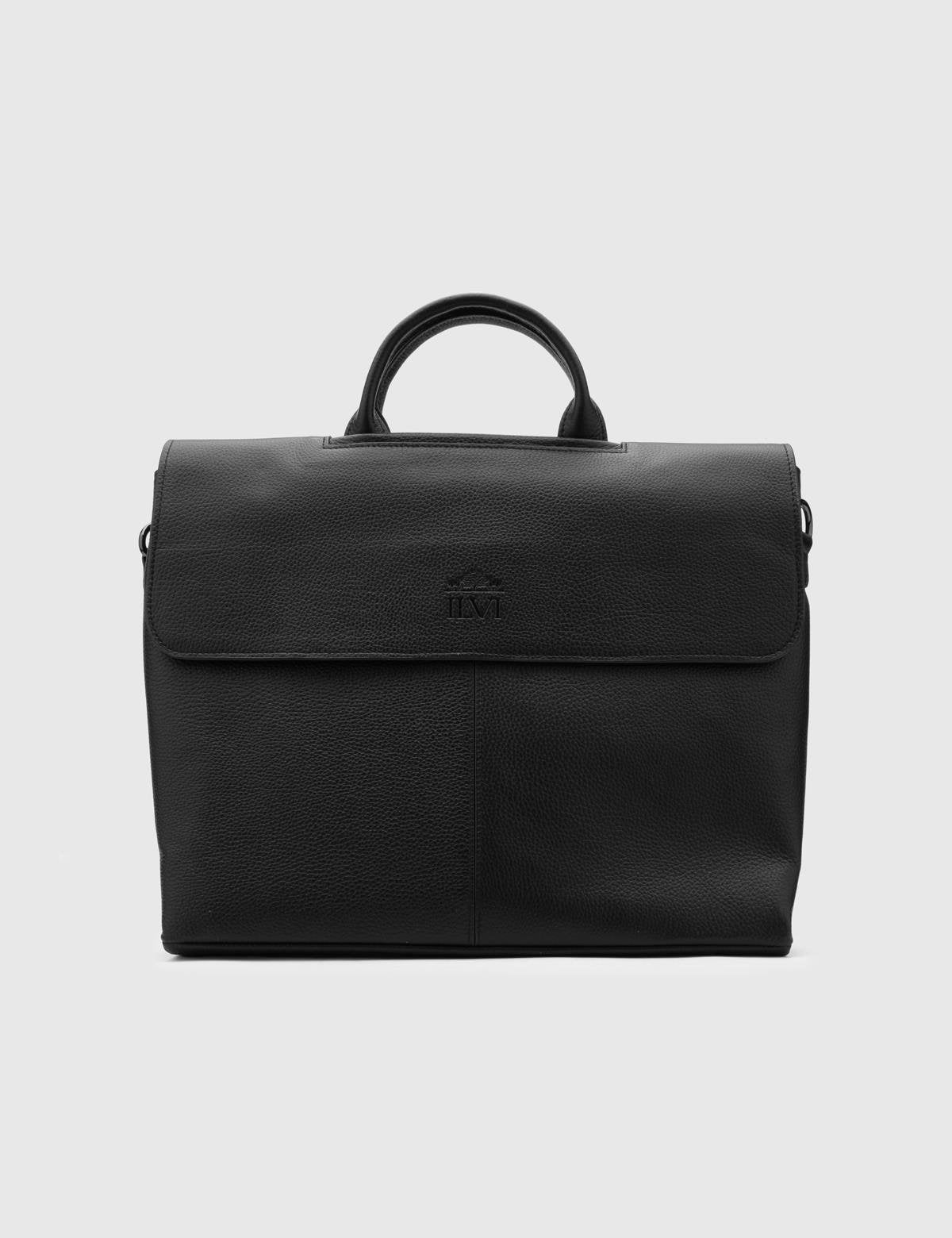 Guido Black Floater Leather Men's Handbag