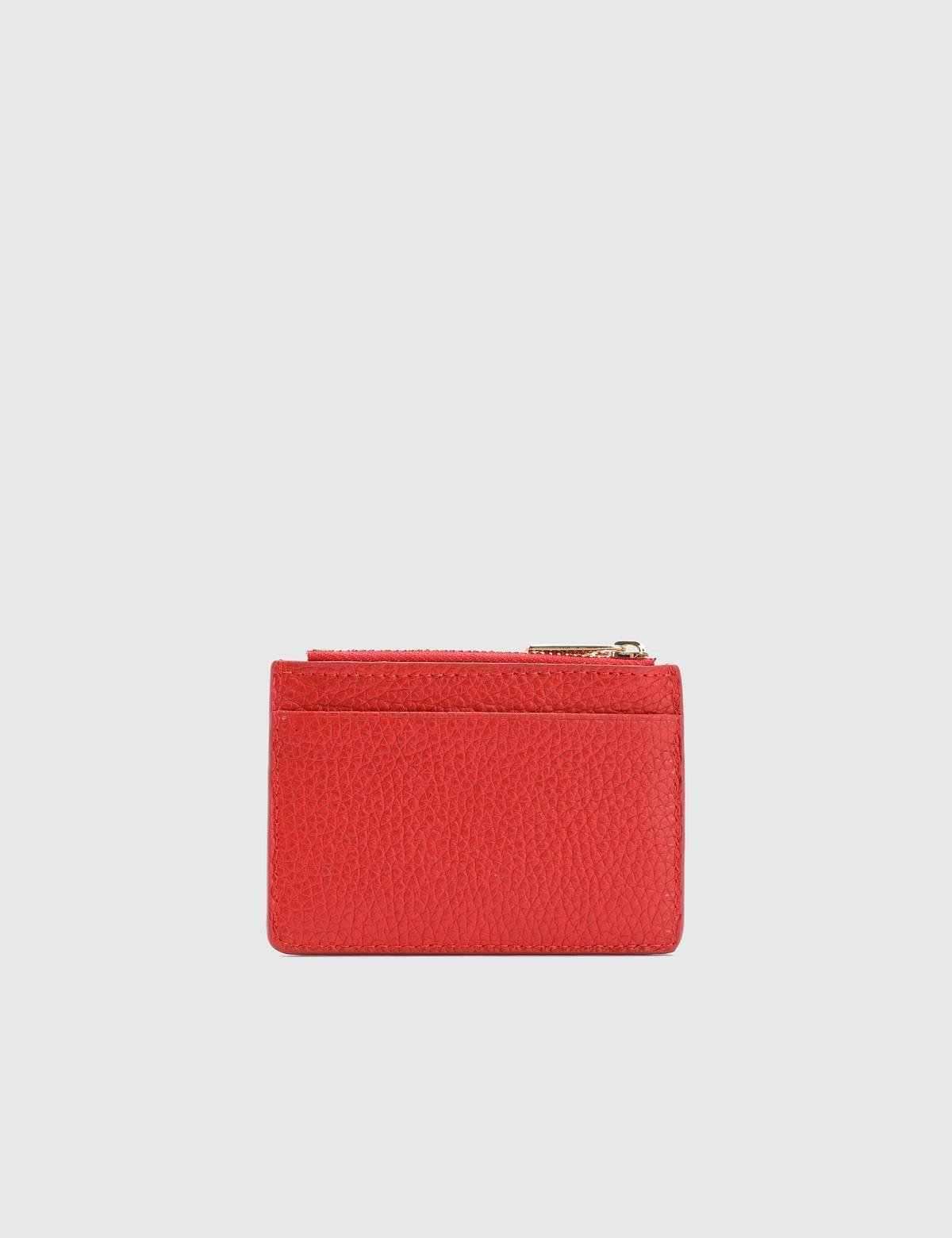 Houston Red Floater Leather Unisex Card Holder