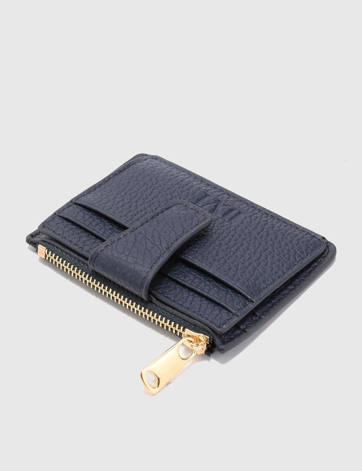 Houston Navy Blue Floater Leather Unisex Card Holder