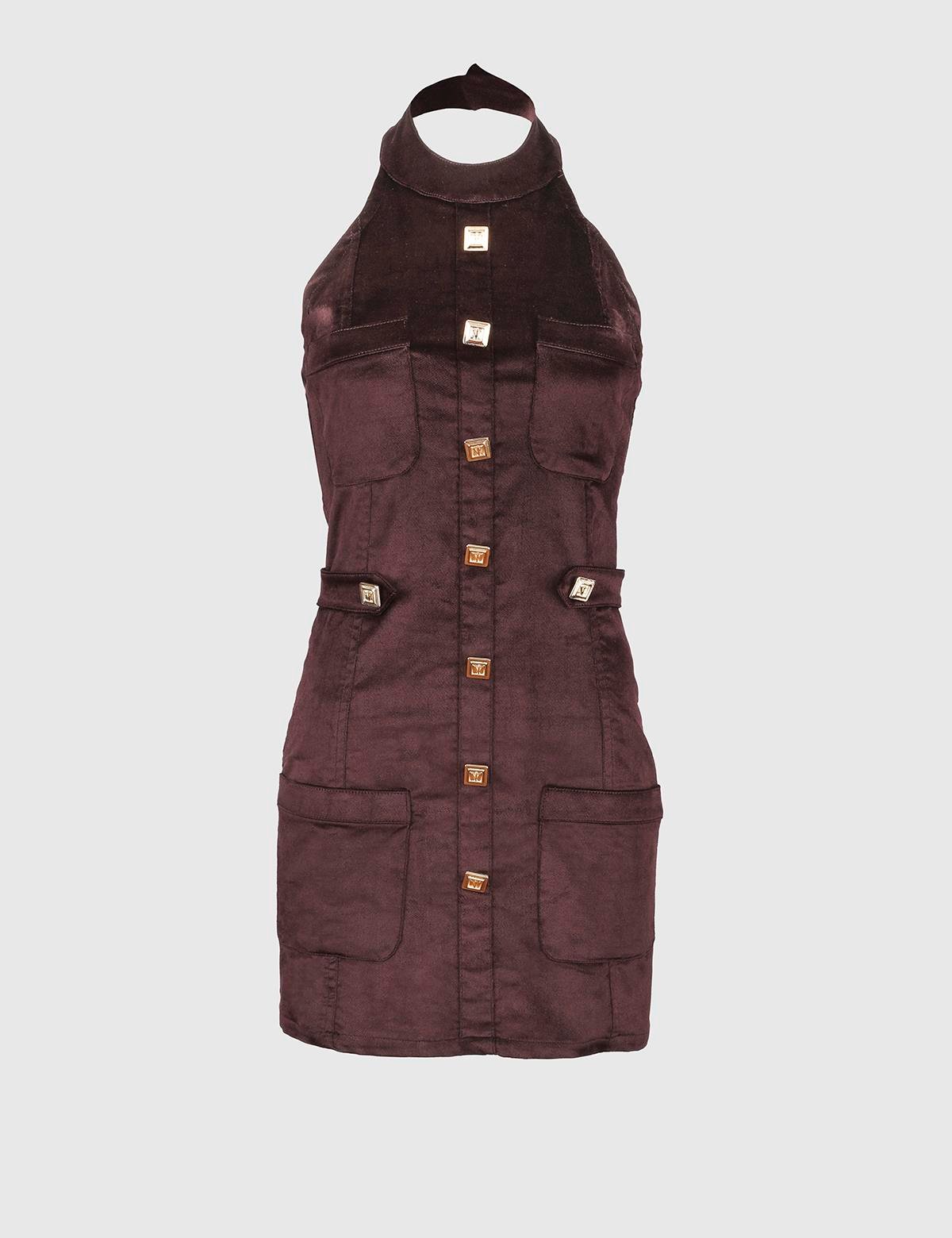 Hozıe Burgundy Women's Dress