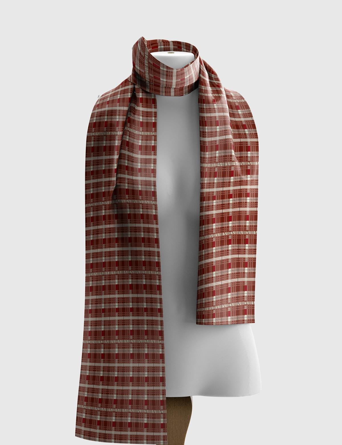 İnez Burgundy Unisex Shawl