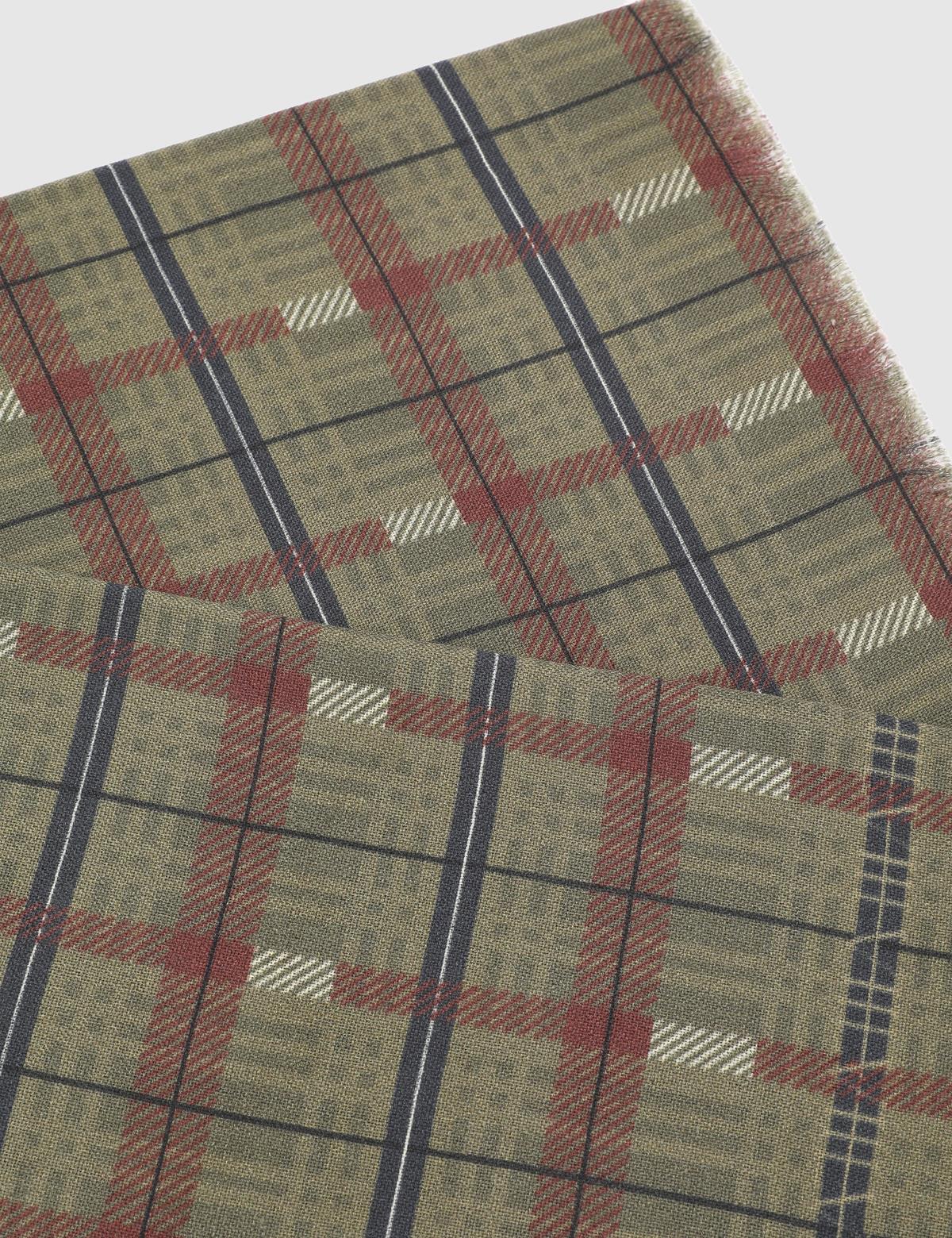 İnez Khaki Unisex Shawl