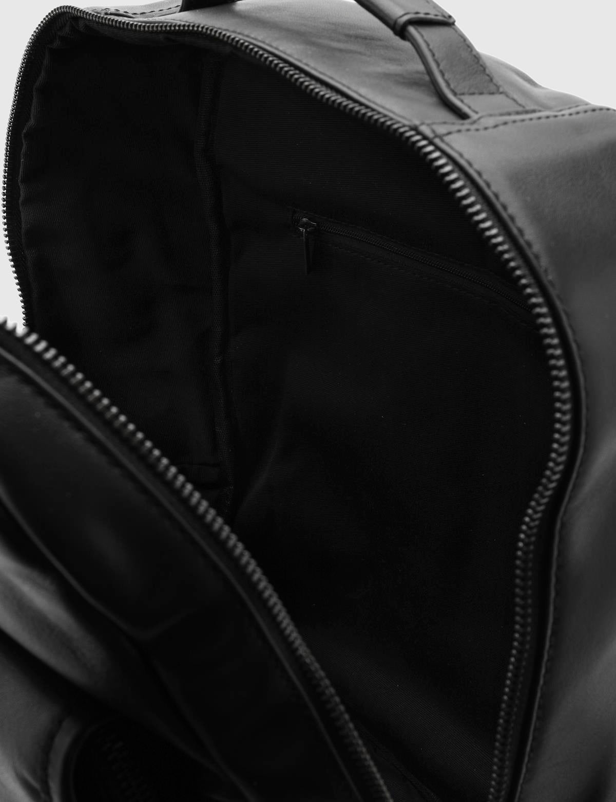 Jello Black Leather Men's Backpack