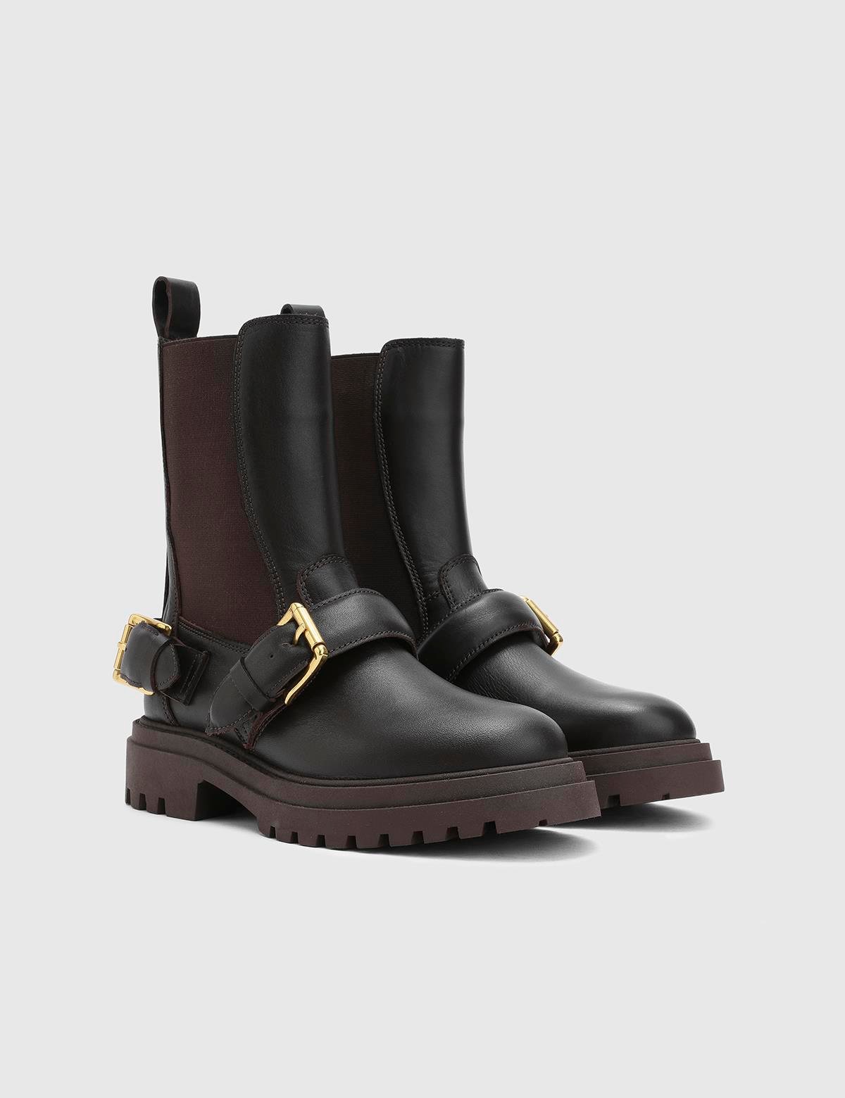 Jimena Brown Leather Women's Boot