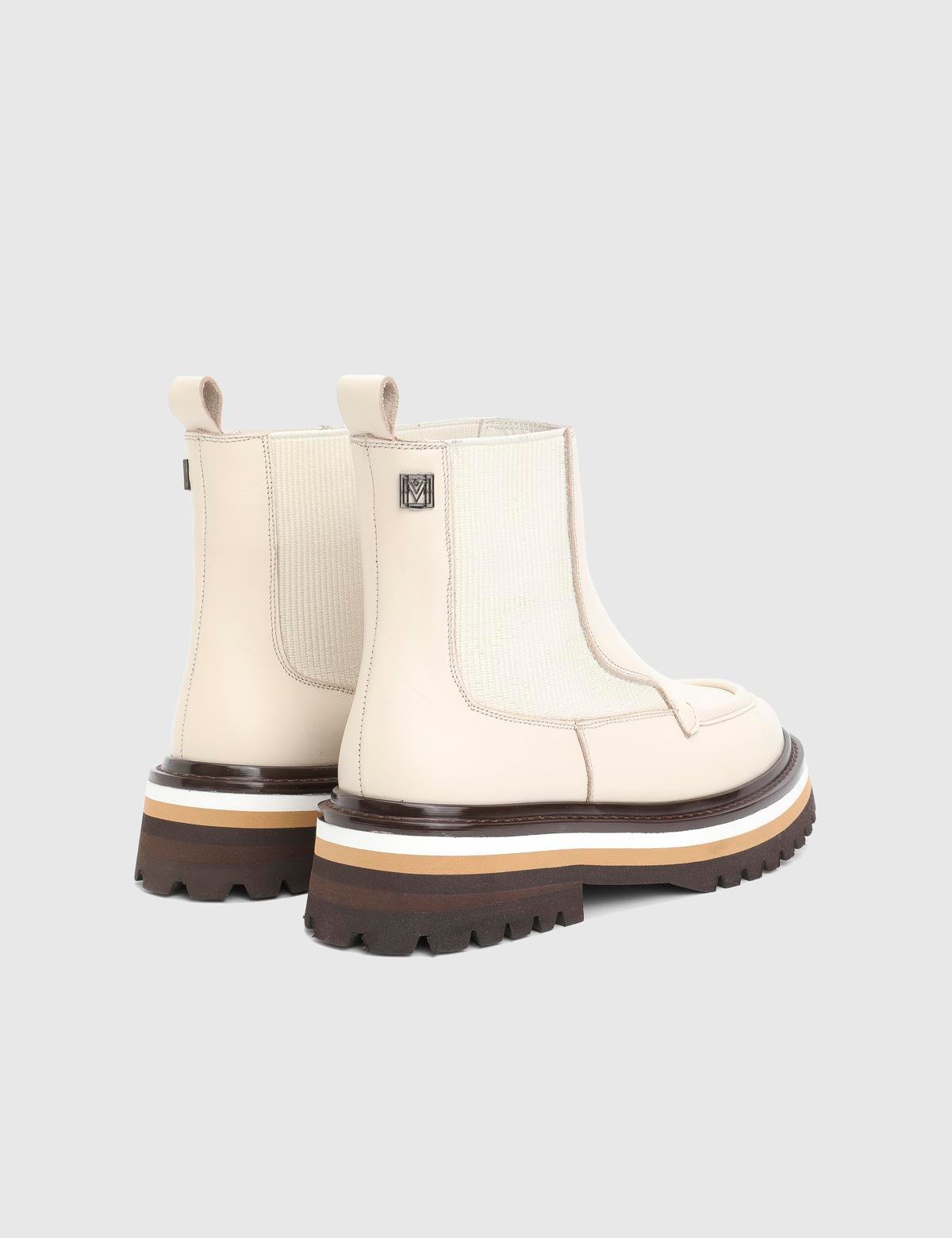 Jones Cream Leather Women's Boot