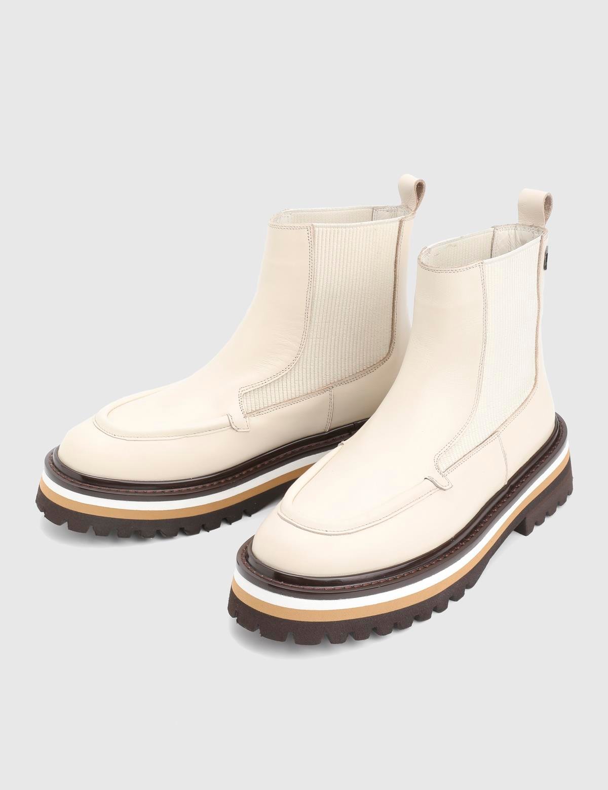 Jones Cream Leather Women's Boot