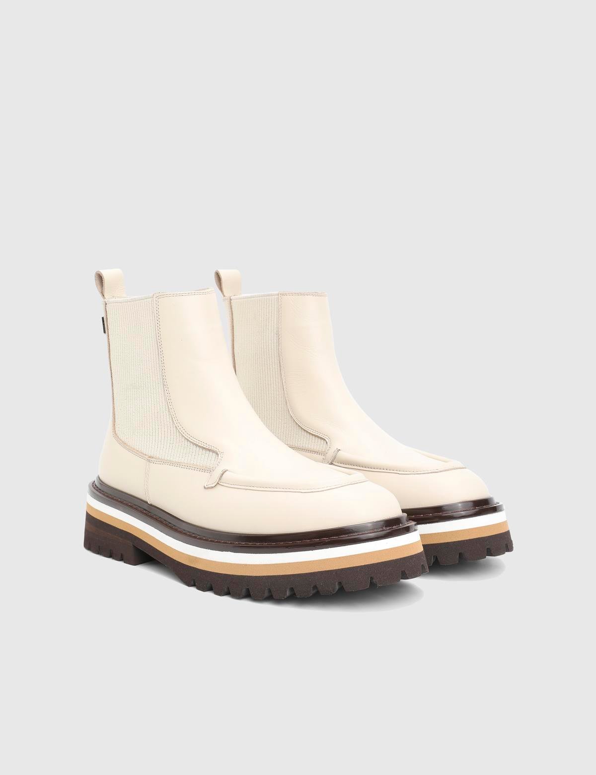 Jones Cream Leather Women's Boot