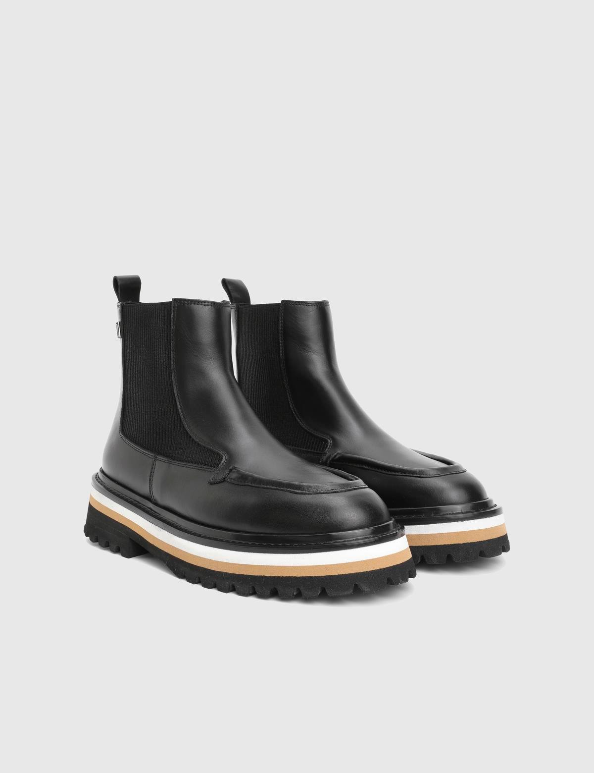 Jones Black Leather Women's Boot