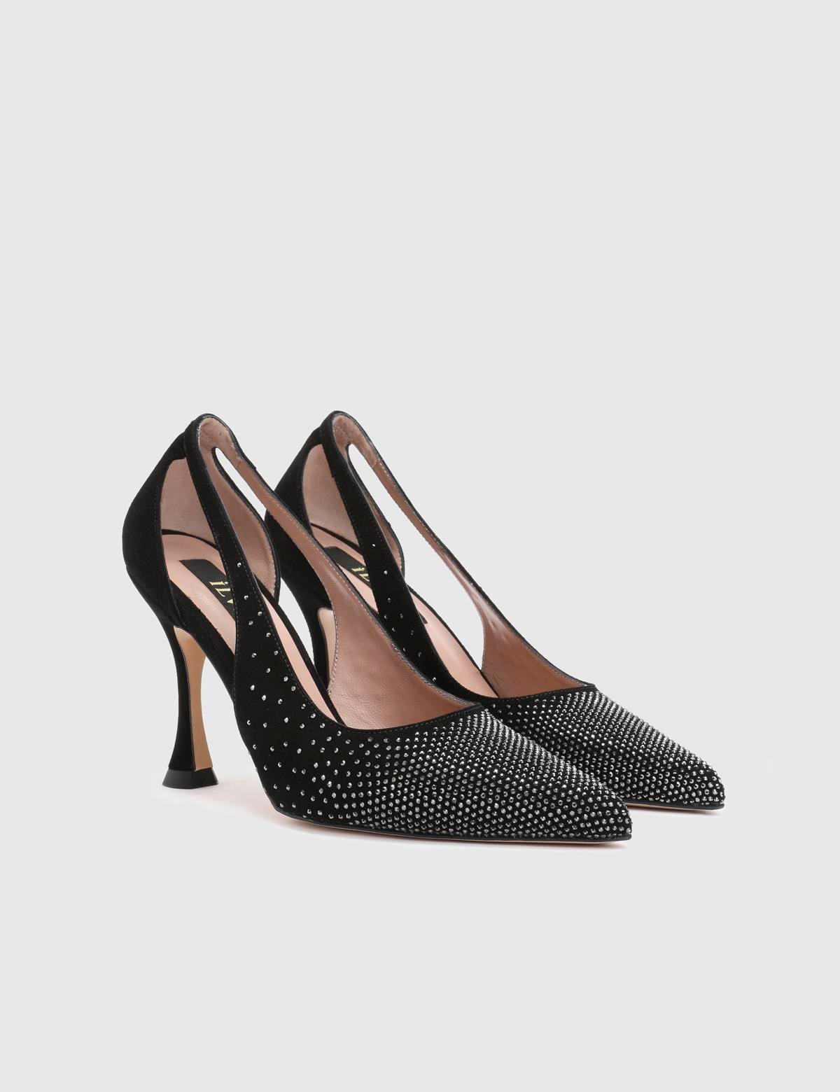 Joris Black Suede Leather Women's Pump