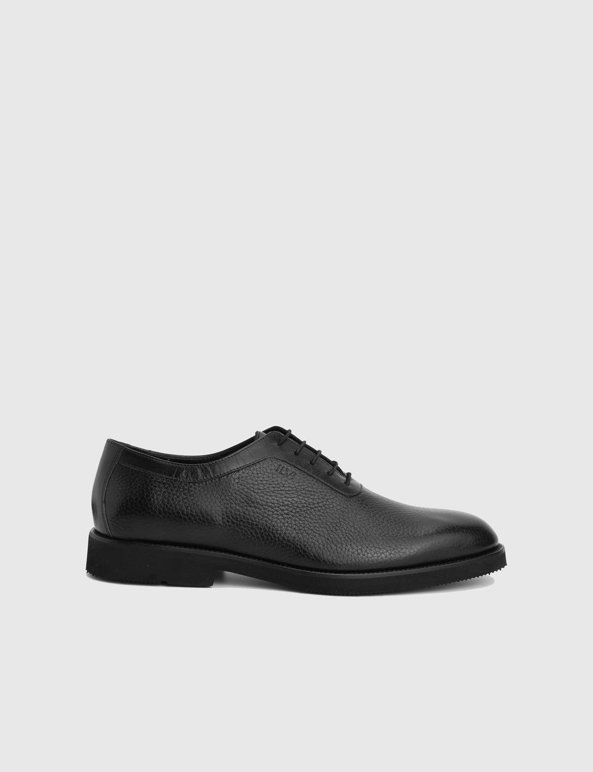 Jozy Black Floater Buffalo Leather Men's Oxford