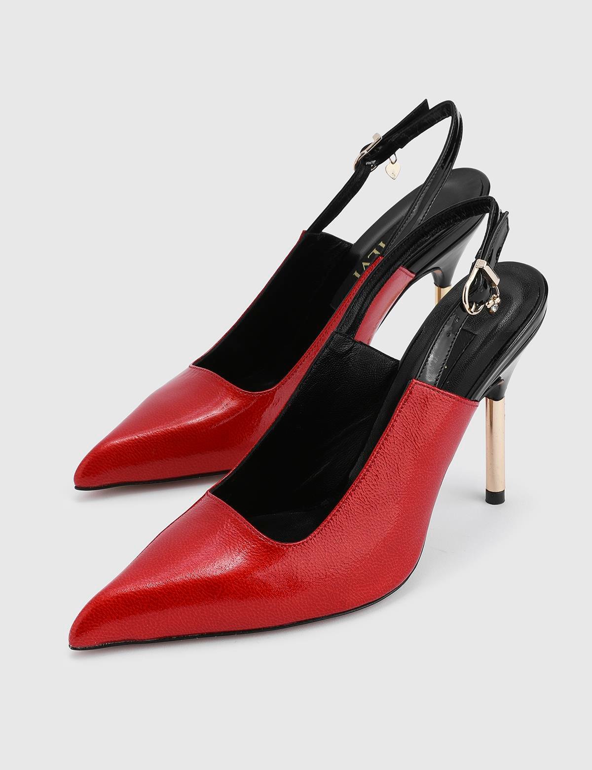 Juhar Red Patent Leather Women's Heeled Sandal