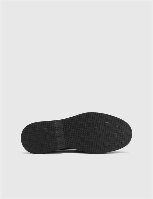 Kiruna Black Floater Leather Men's Loafer