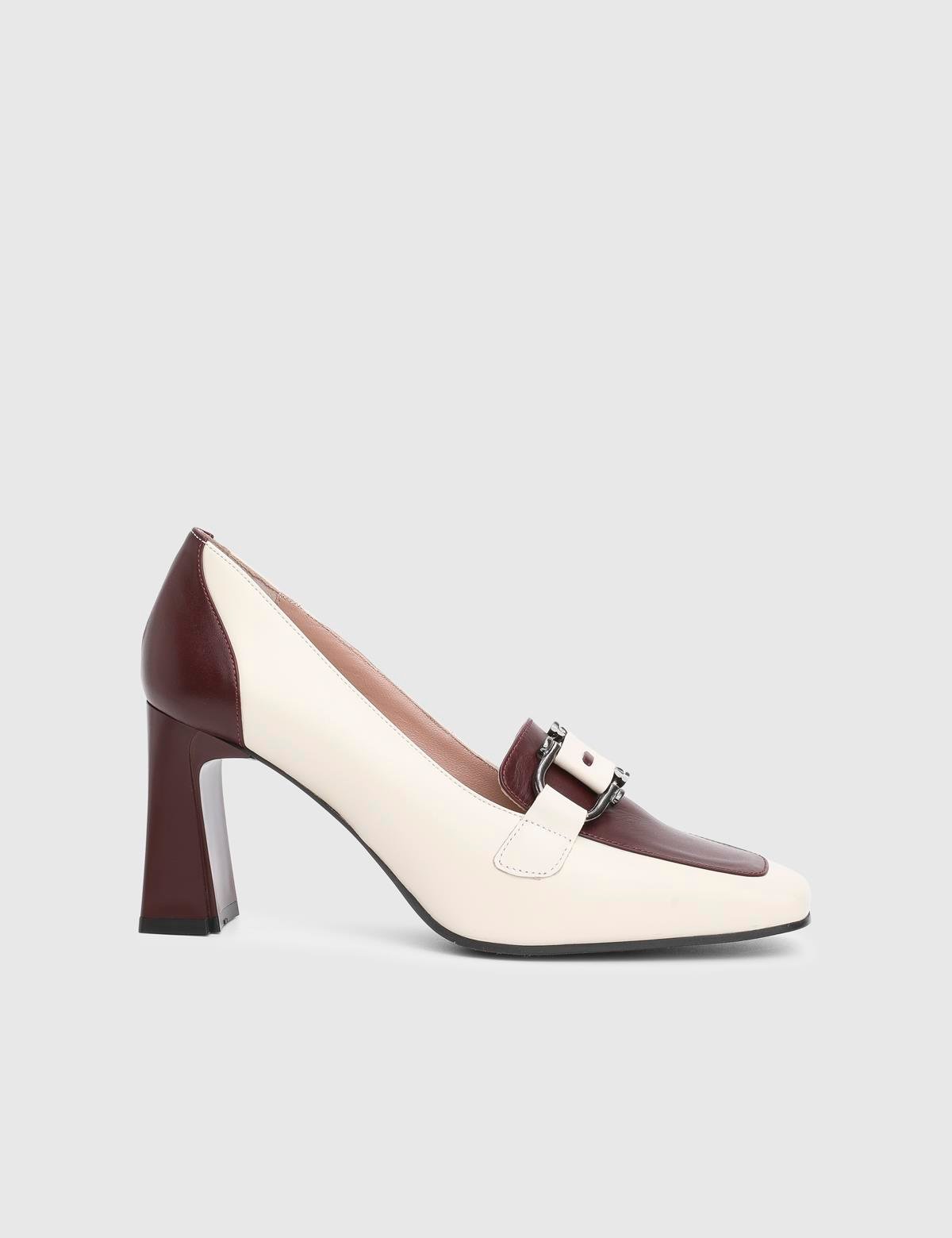 Kitini Cream Leather Women's Pump