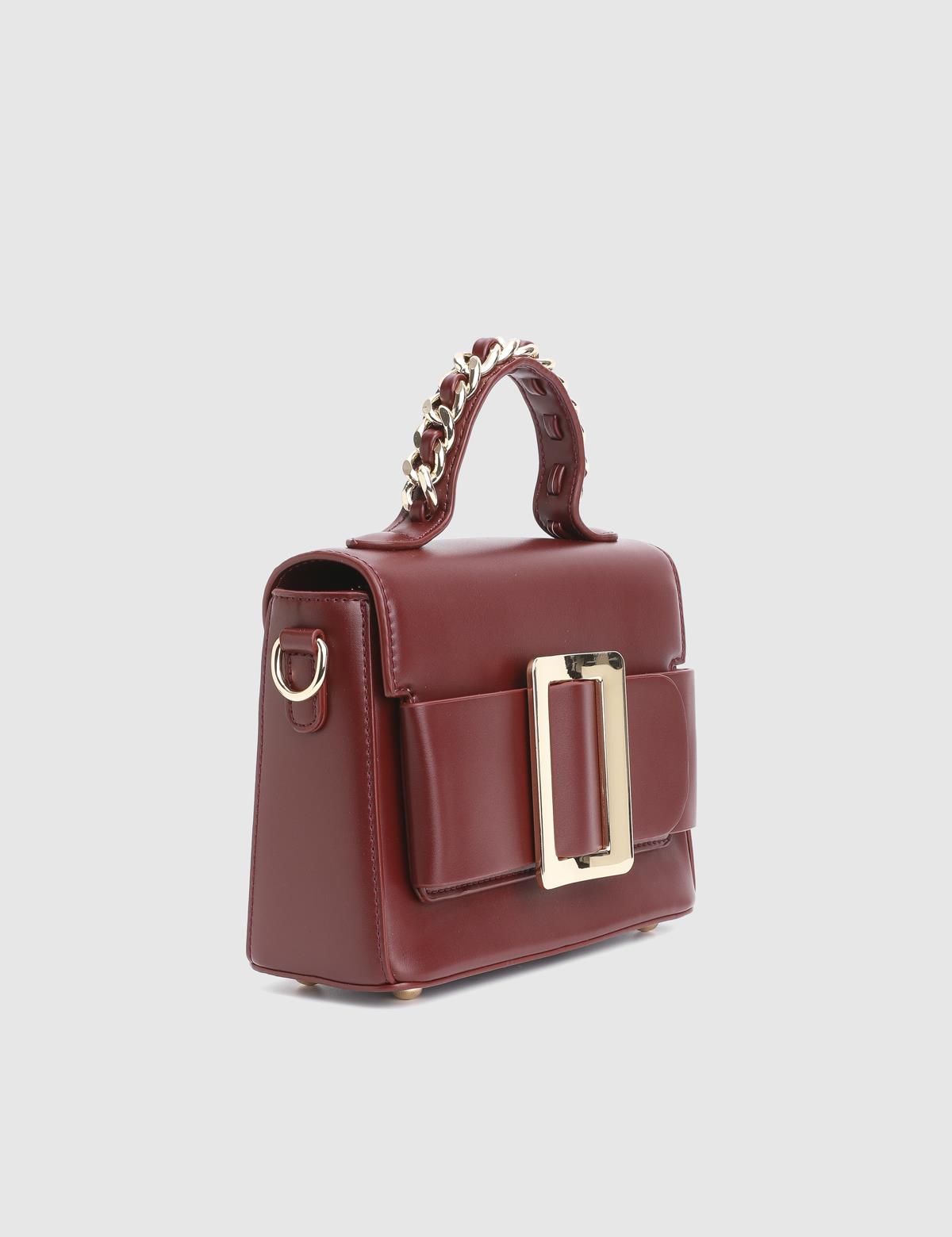 Klein Burgundy Women's Handbag