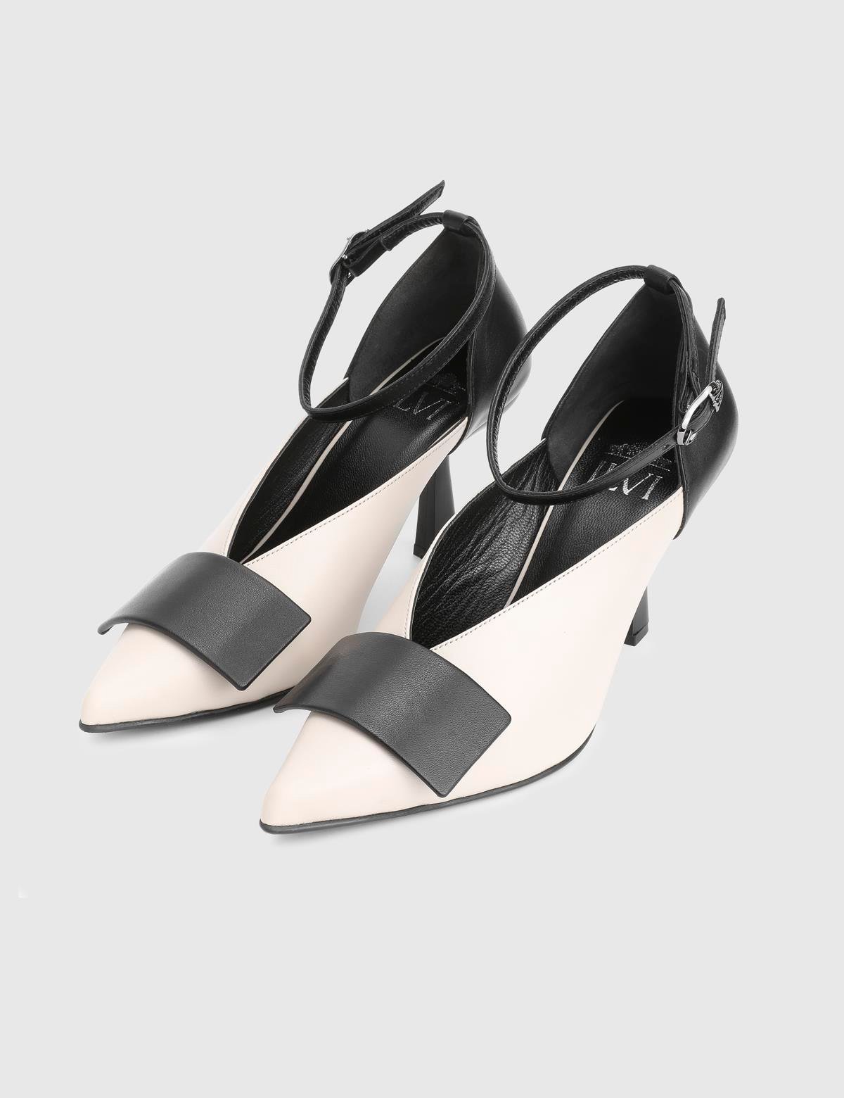 Laluz Cream Leather Women's Pump