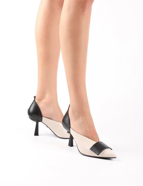 Laluz Cream Leather Women's Pump