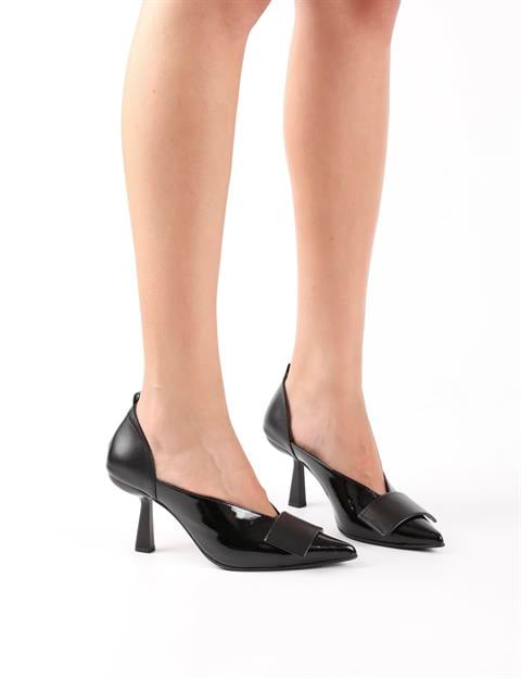 Laluz Black Patent Leather Women's Pump