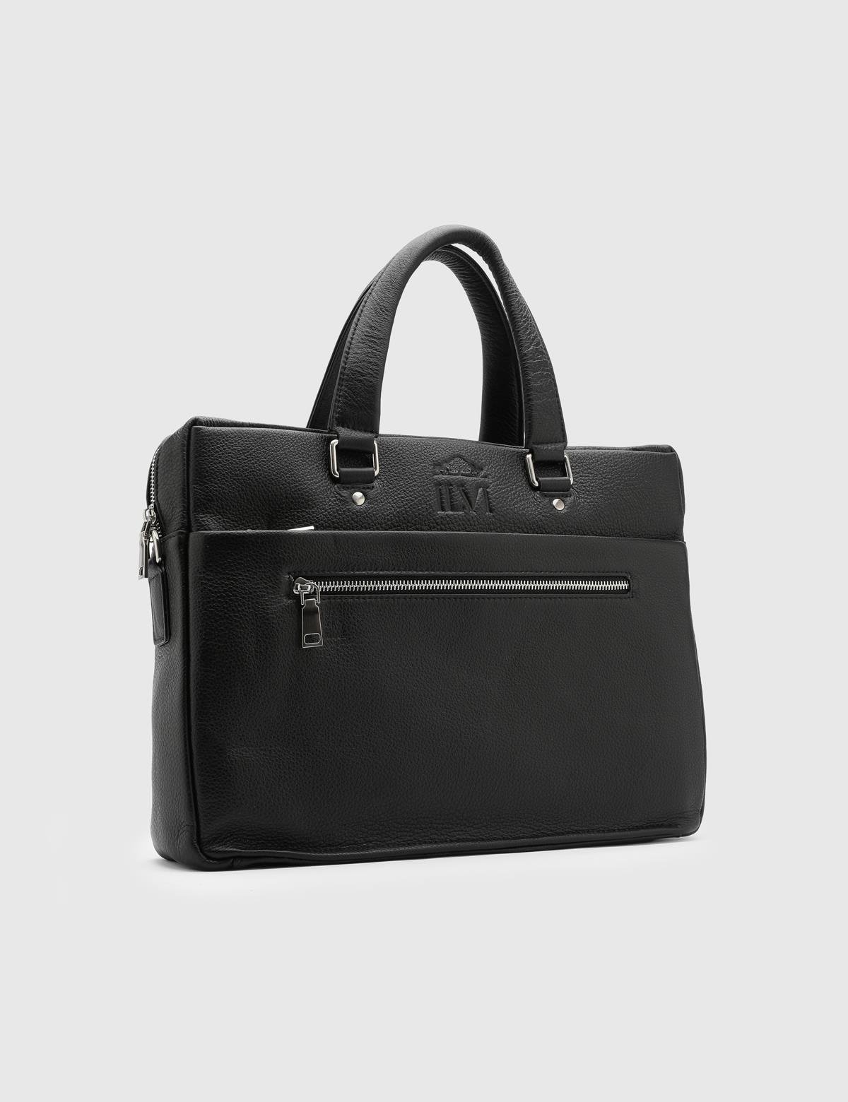 Laurits Black Leather Men's Handbag