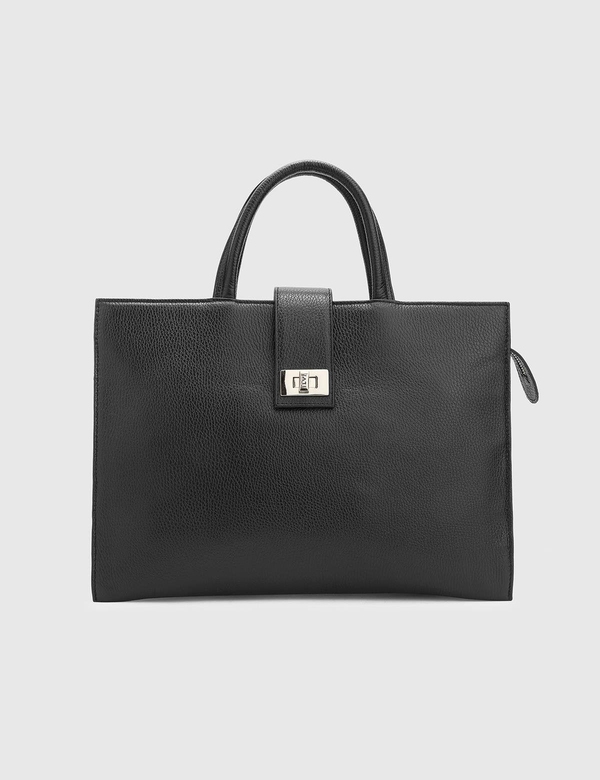 Leen Black Floater Leather Women's Handbag