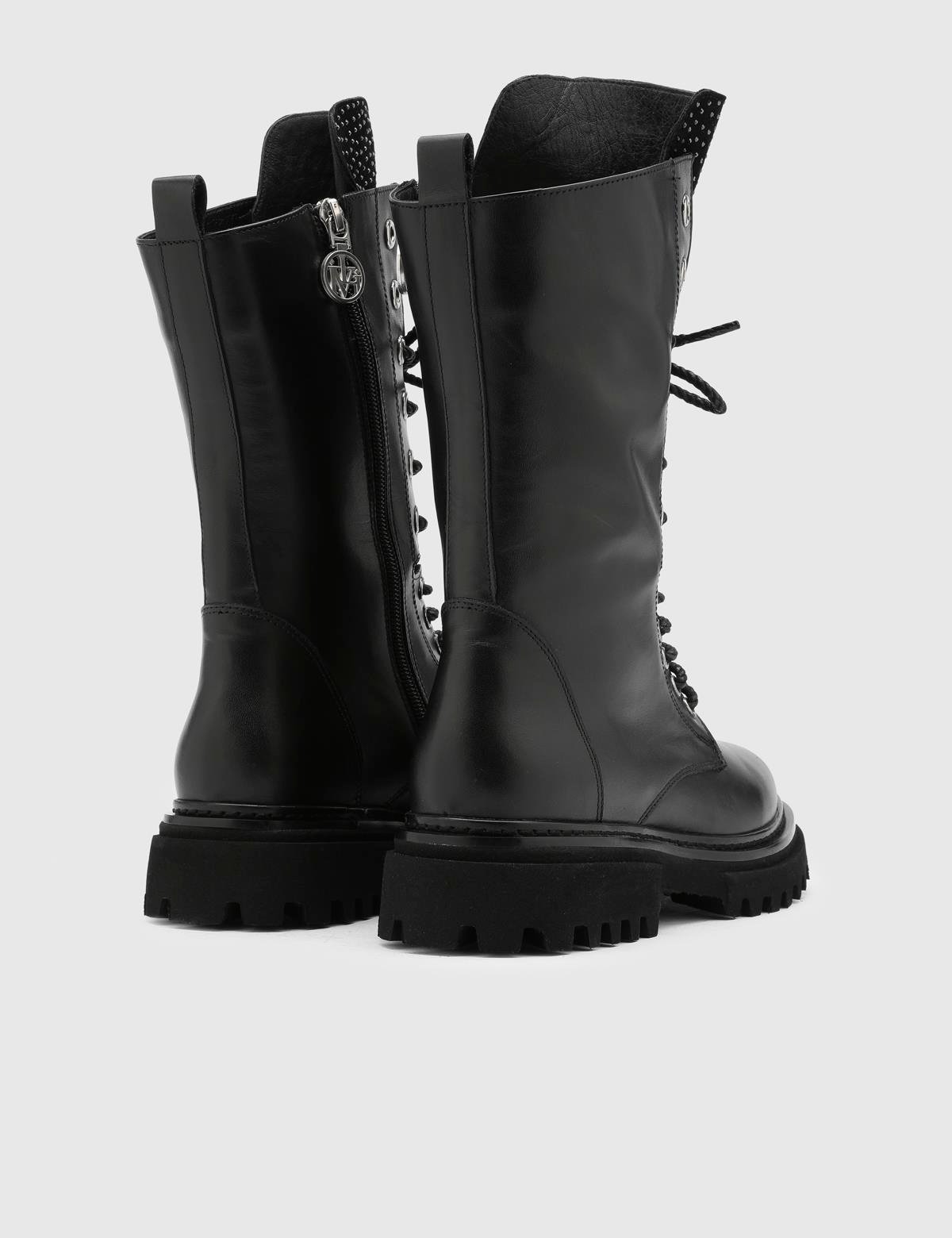 Lexi Black Suede Leather Women's Boot with Stones