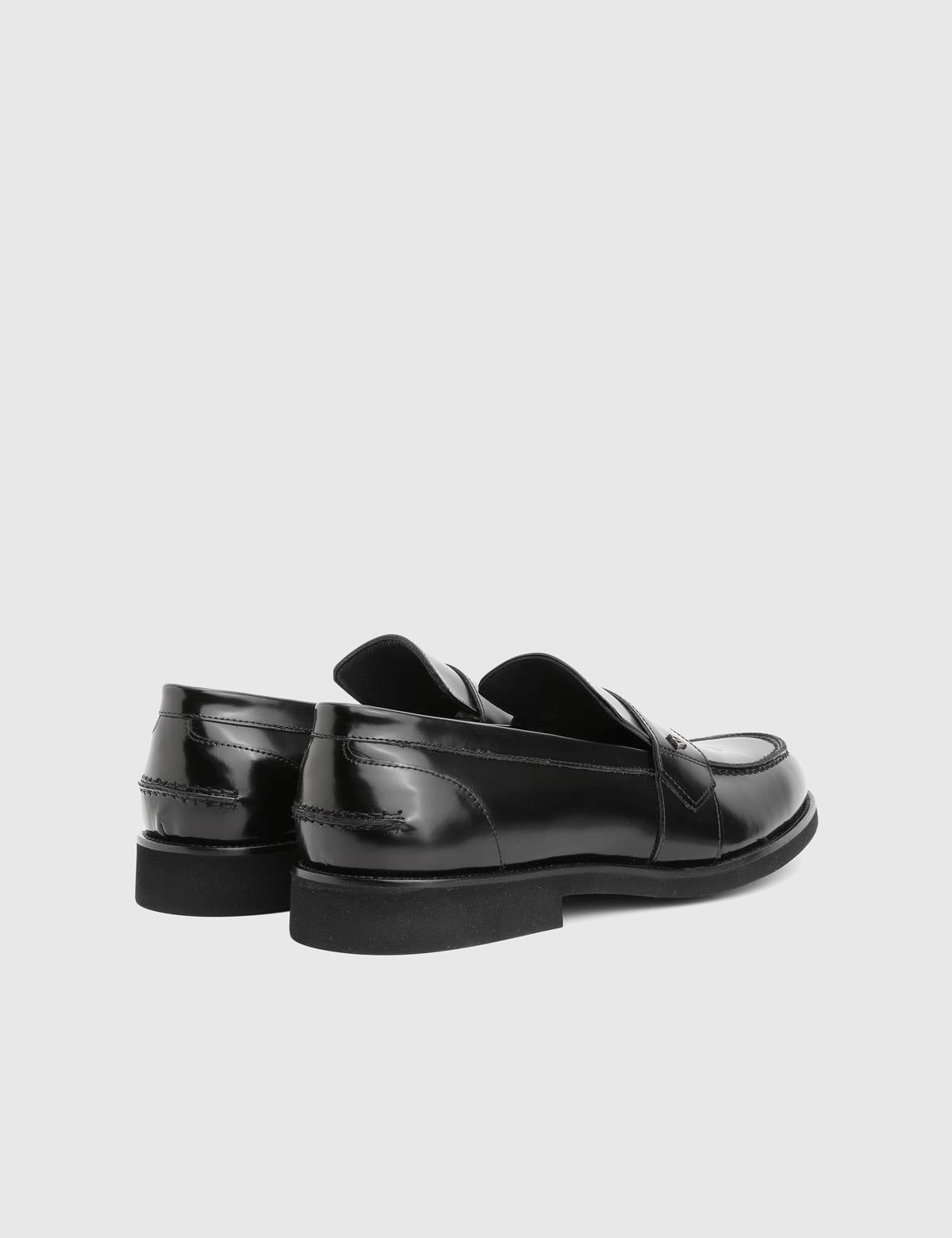 Leyns Black Florentic Leather Men's Loafer